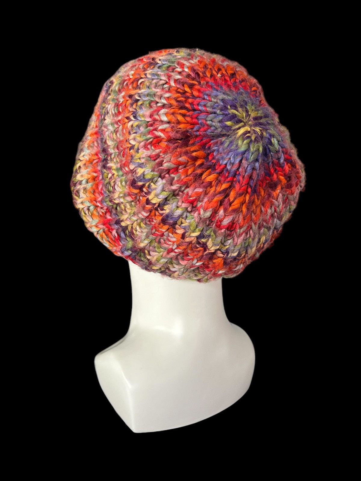 Japanese Brand × Kapital × Vintage Crochet knitted Hippies Style Handmade big Beanie Hats Size ONE SIZE - 2 Thumbnail