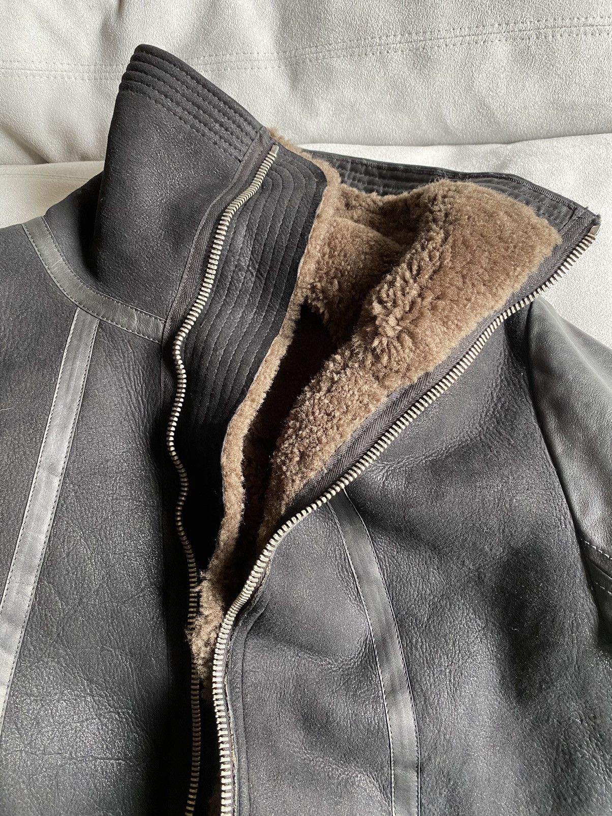 Rick Owens Rick Owens Shearling Geo and leather jacket Size US M / EU 48-50 / 2 - 13 Thumbnail