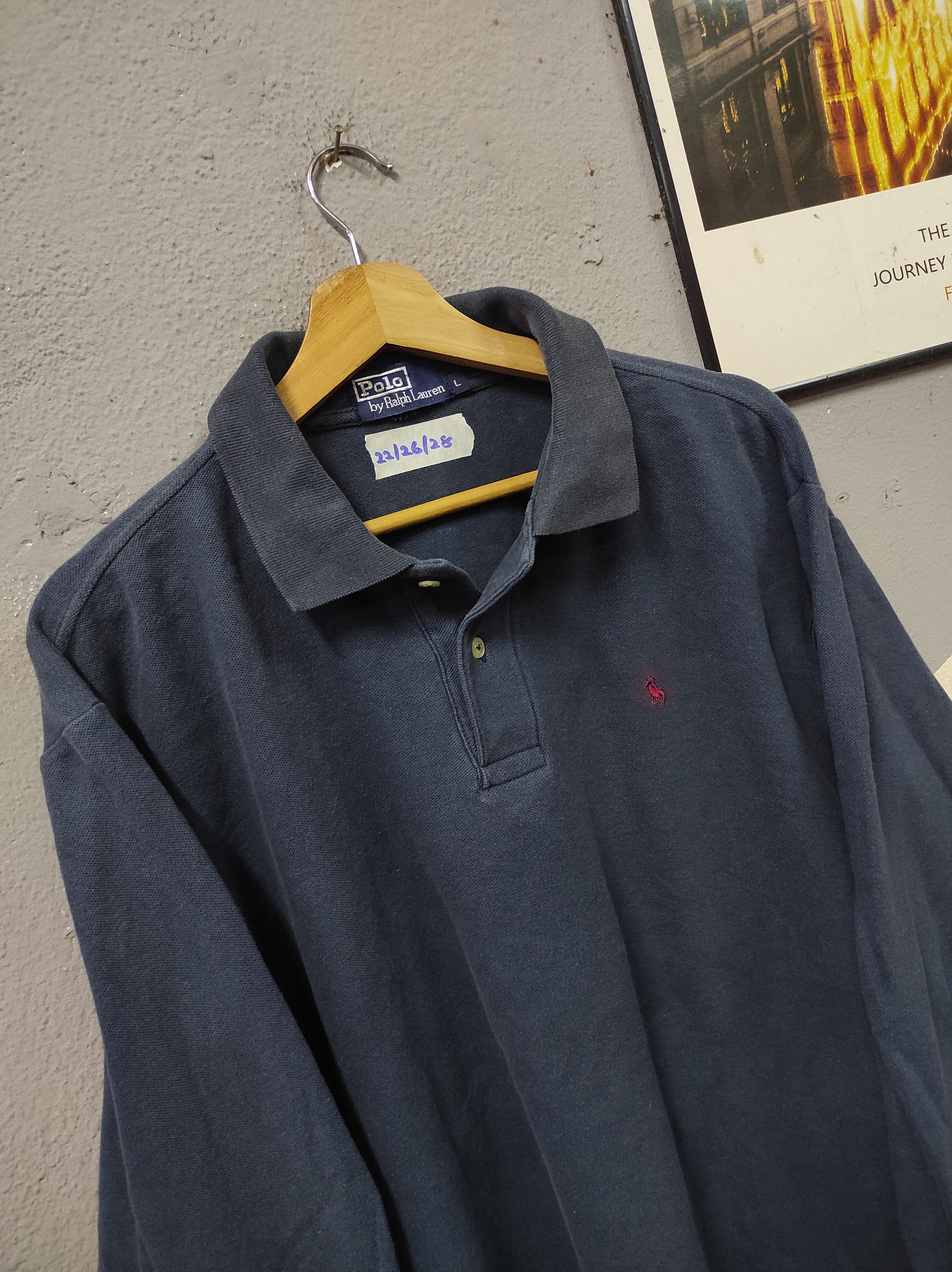 Polo Ralph Lauren × Ralph Lauren × Vintage POLO RALPH LAUREN POLO SHIRT LONGSLEEVE FADED Size US L / EU 52-54 / 3 - 2 Thumbnail