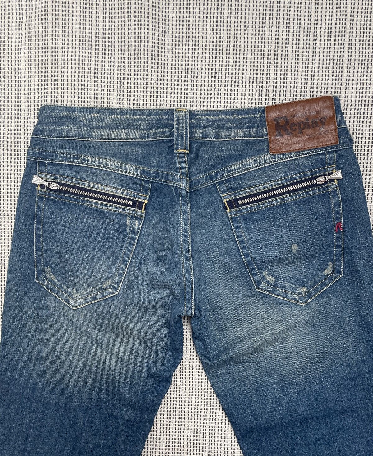 Hysteric Glamour × Replay × Vintage Flare Jeans Replay Distress Faded Boot Cut Y2K Vintage Size US 29 - 10 Thumbnail