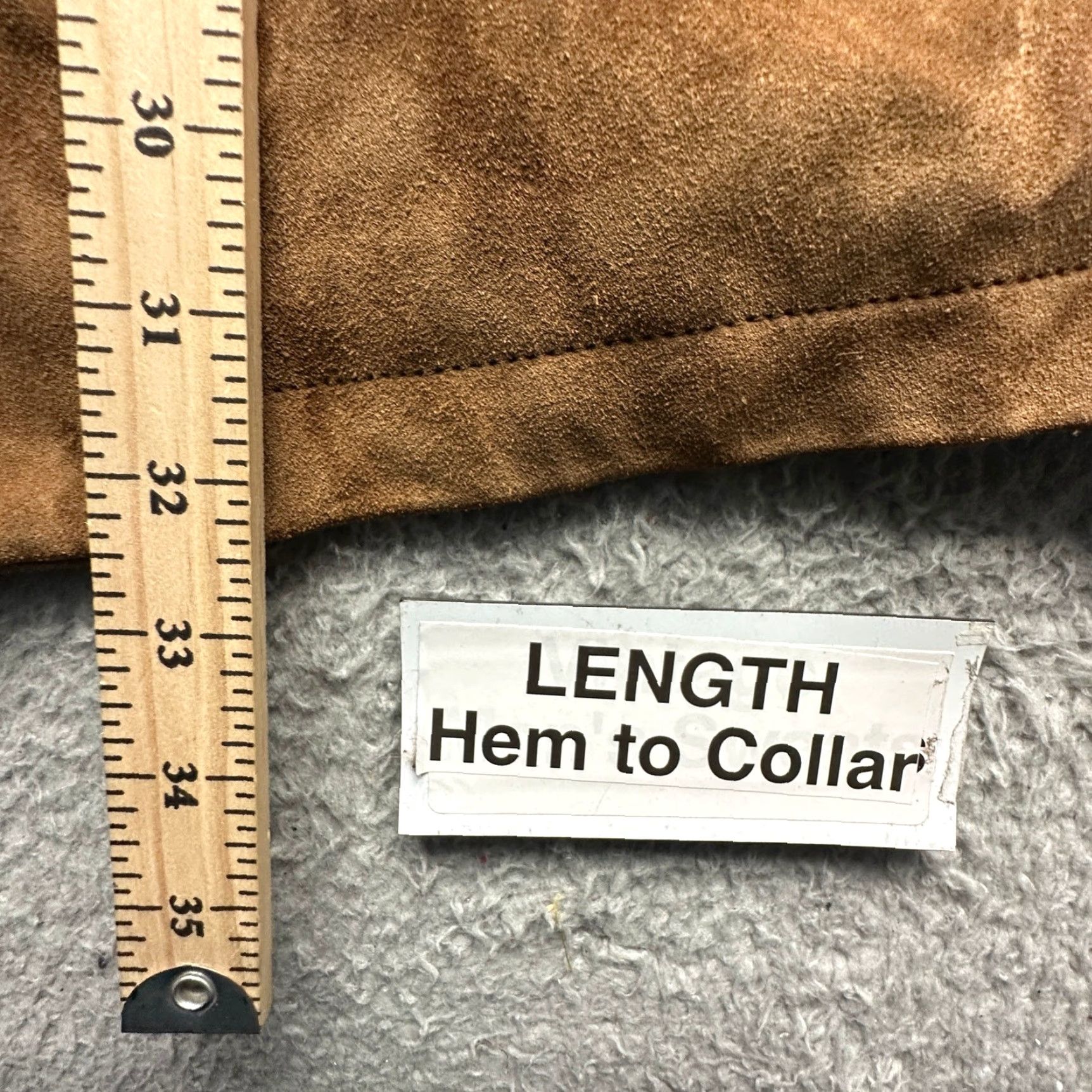 J.Crew VINTAGE J.CREW Suede Leather Brown Button Coat Mens L Large Collared Lined Overcoat Size US L / EU 52-54 / 3 - 5 Thumbnail
