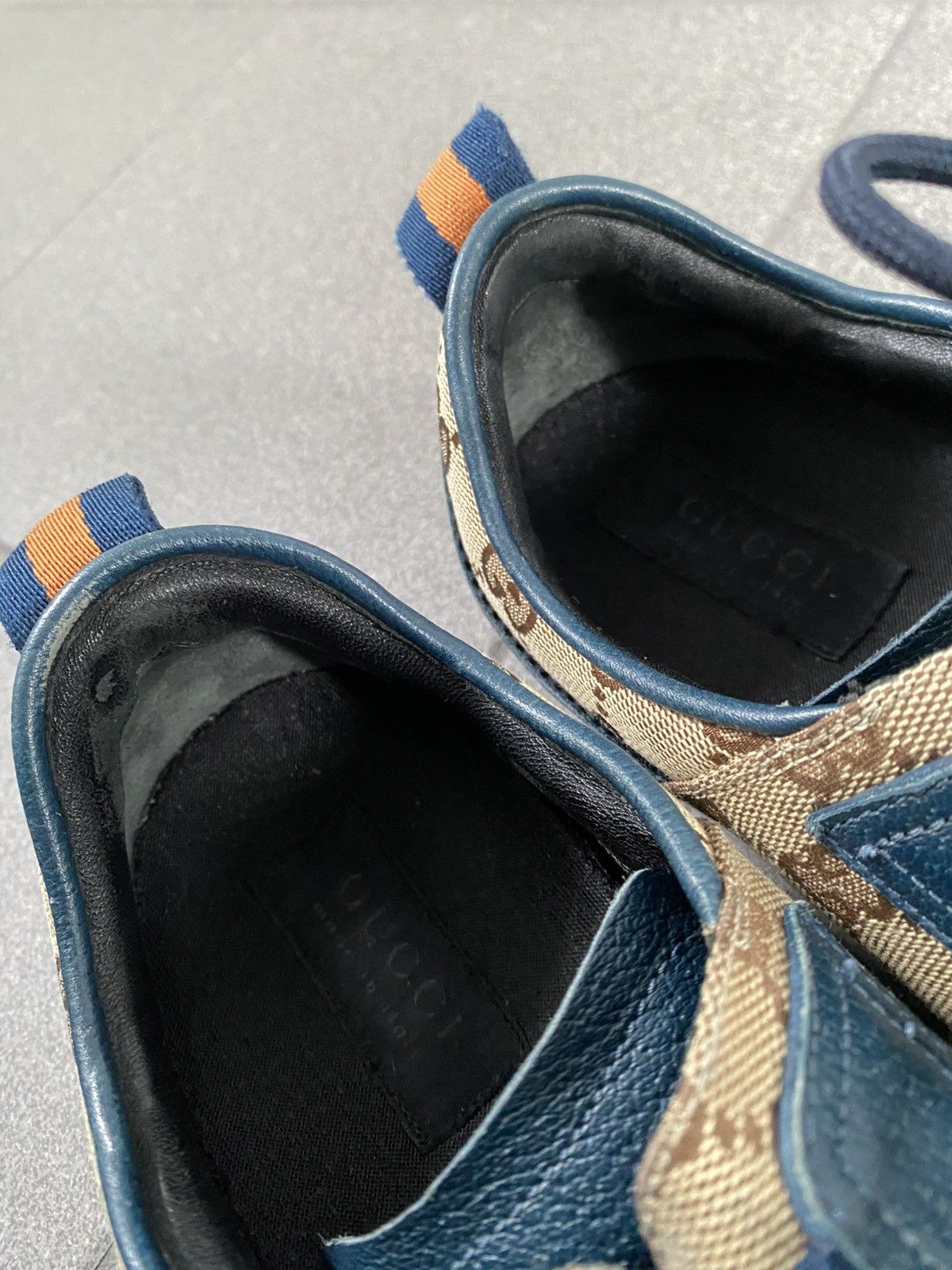 Gucci Vintage Gucci Low Top Sneakers Blue Leather Size US 8 / EU 41 - 7 Thumbnail