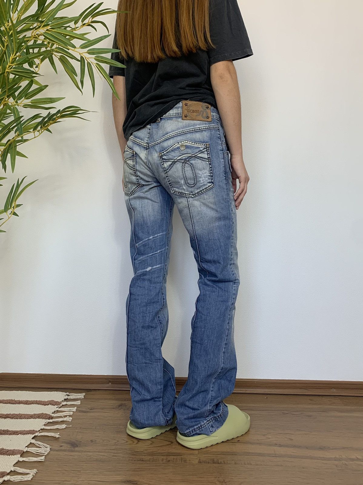 Just Cavalli × Roberto Cavalli × Vintage VINTAGE JUST CAVALLI DISTRESSED STYLE JEANS Size 29" - 2 Thumbnail