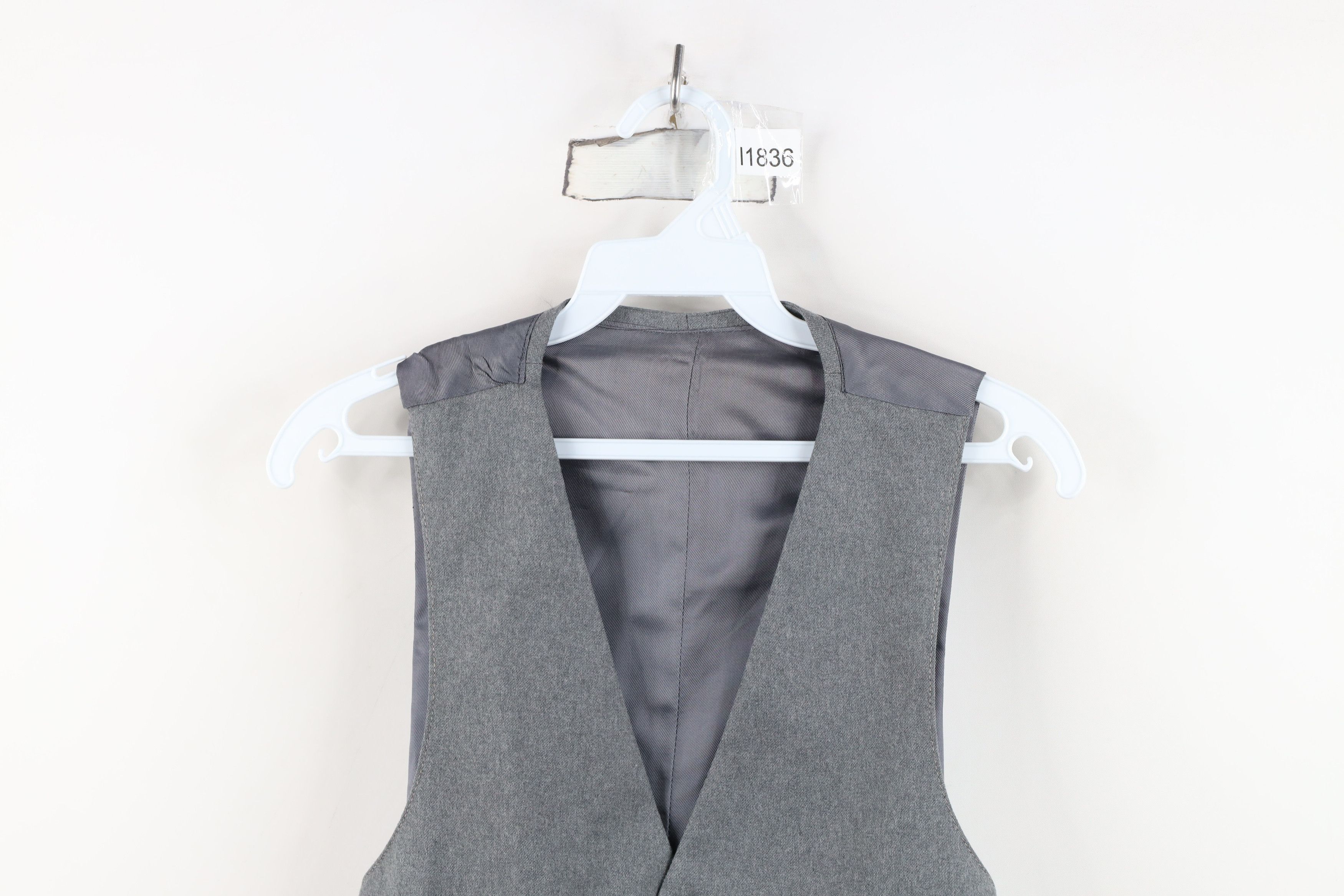 Vintage Vintage 60s 70s Streetwear Buckle Back Suit Vest Jacket Gray Size US M / EU 48-50 / 2 - 2 Thumbnail