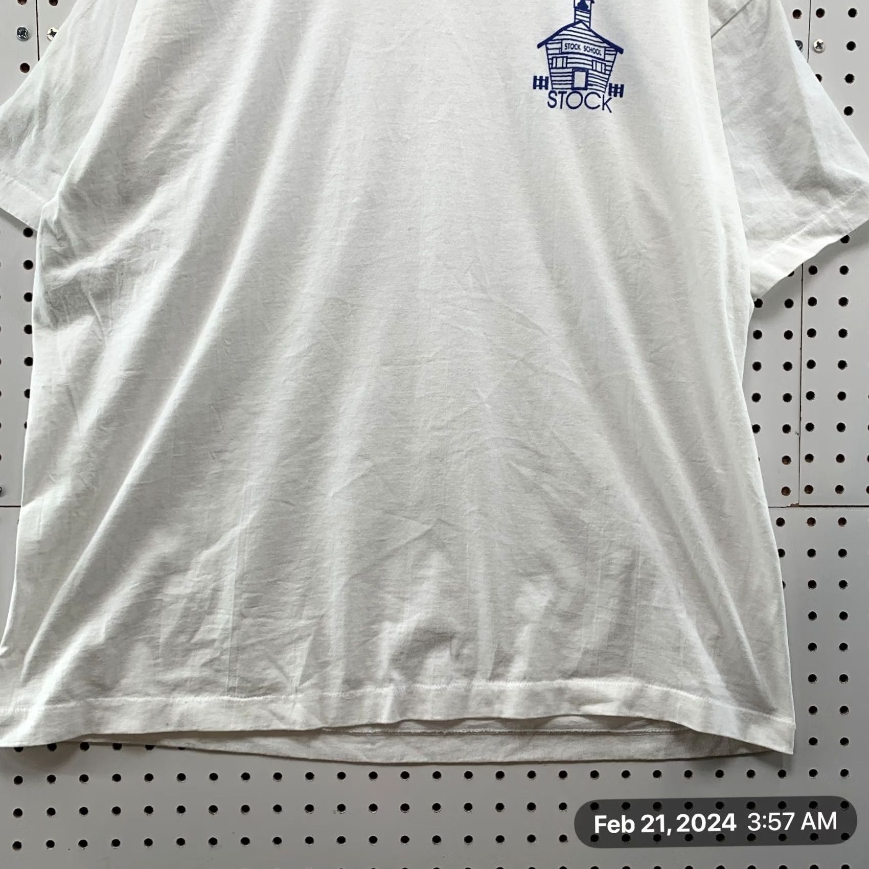 Fruit Of The Loom VINTAGE 90s Fruit of the Loom Shirt Mens 2XL White School Single Stitch Made USA Size US XXL / EU 58 / 5 - 6 Thumbnail