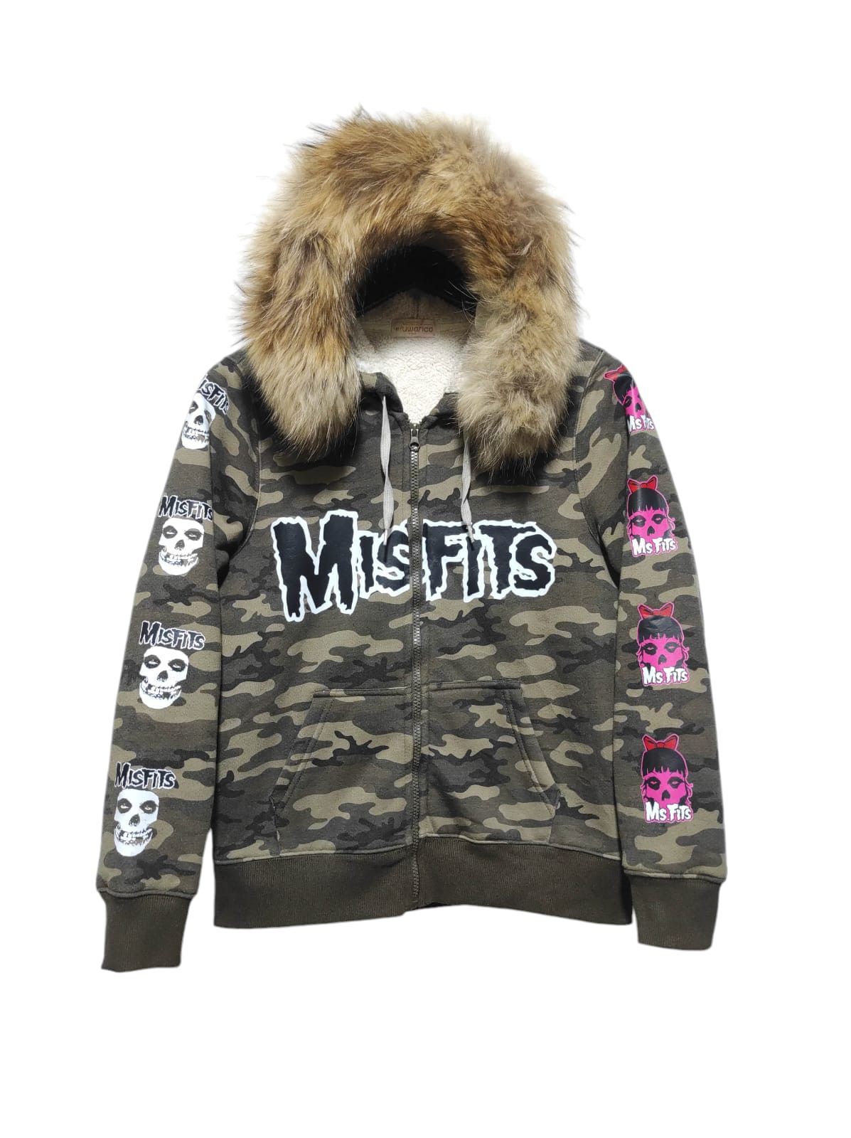 If Six Was Nine Custom Camo Misfits Zip Fur Hoodie i6w9 lgb style Size US S / EU 44-46 / 1 - 2 Thumbnail