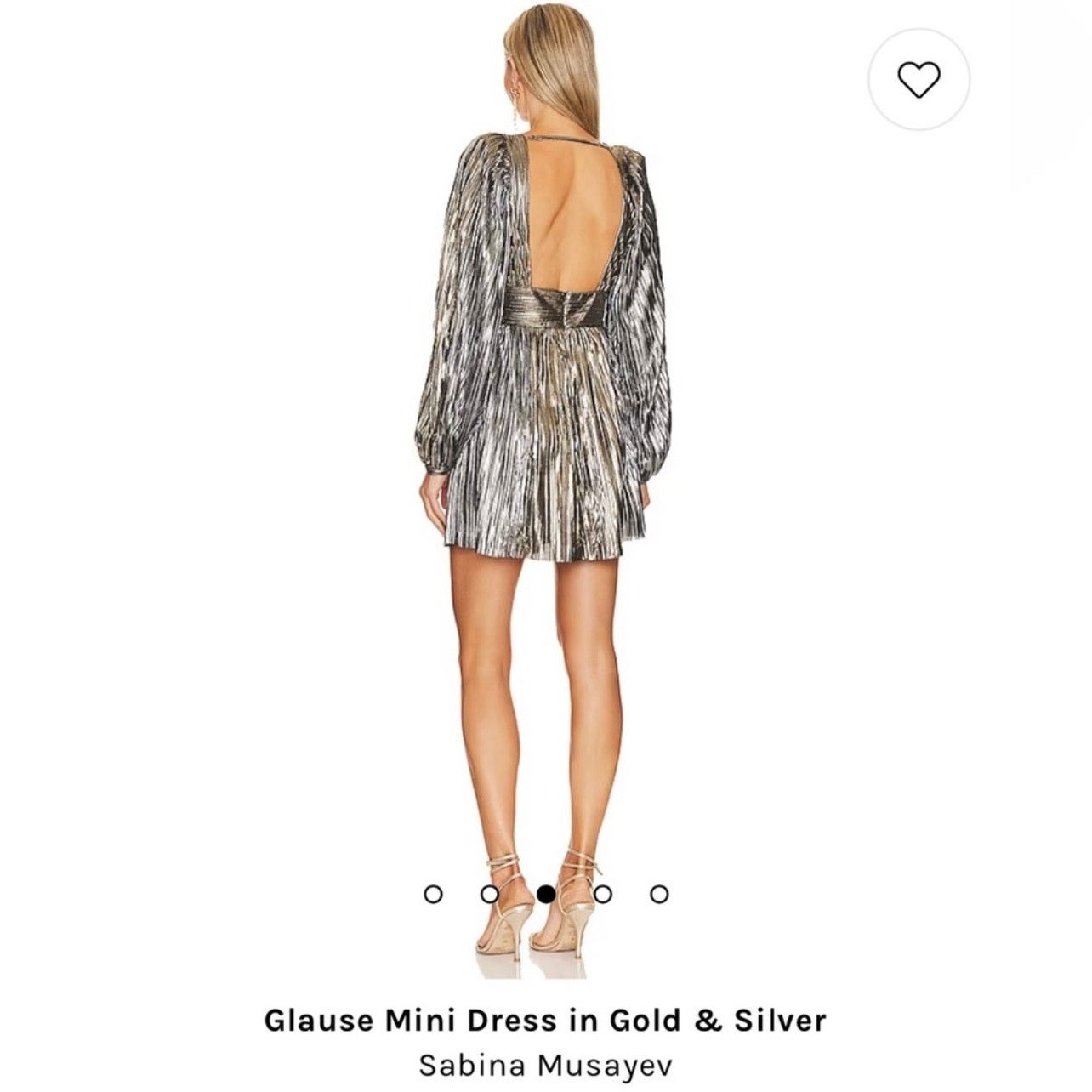 SABIT sabina musayev glause dress mini gold metallic size S C8 Size S / US 4 / IT 40 - 2 Thumbnail