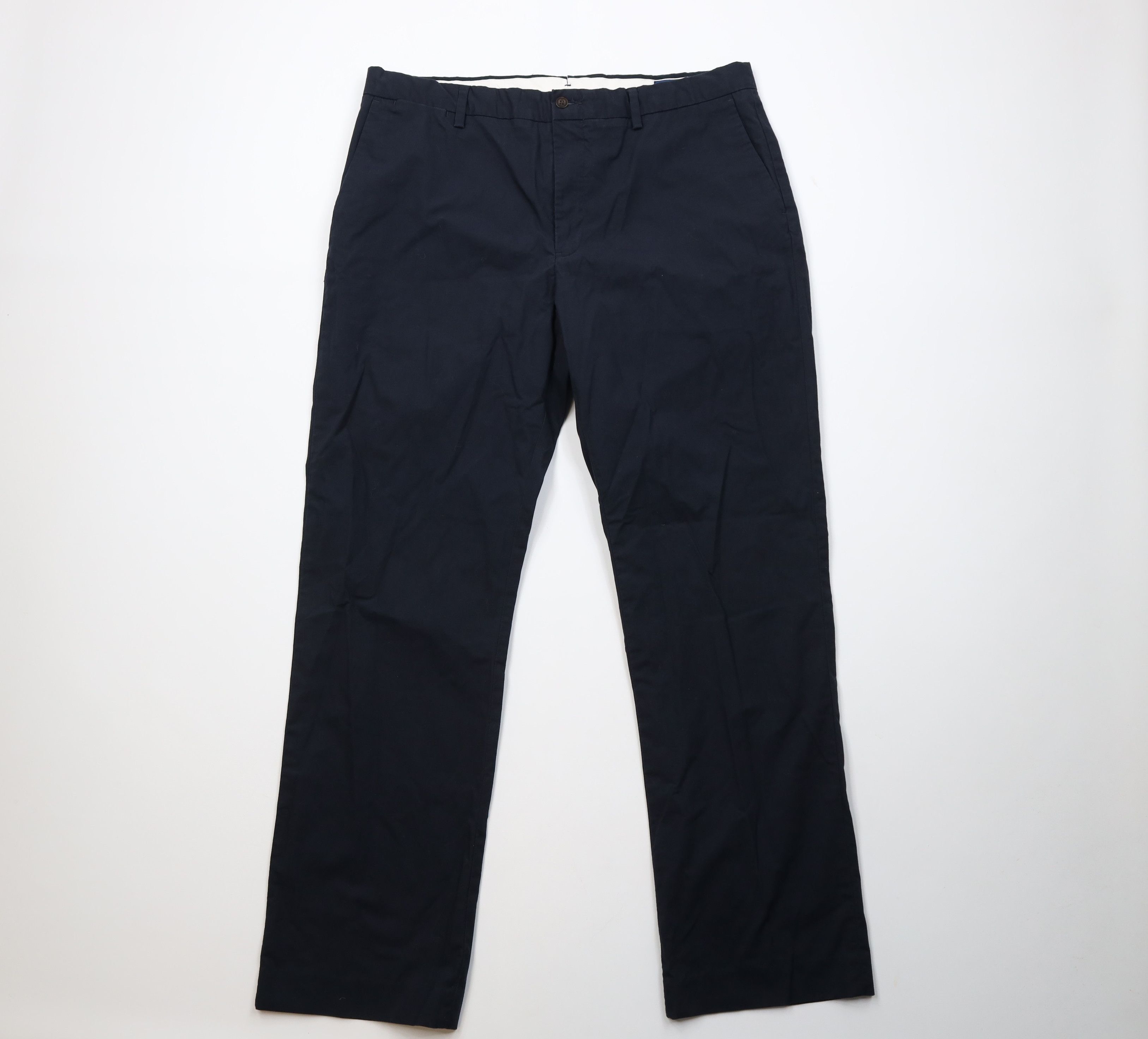 Vintage Y2K Ralph Lauren Wide Leg Chino Pants Navy Blue