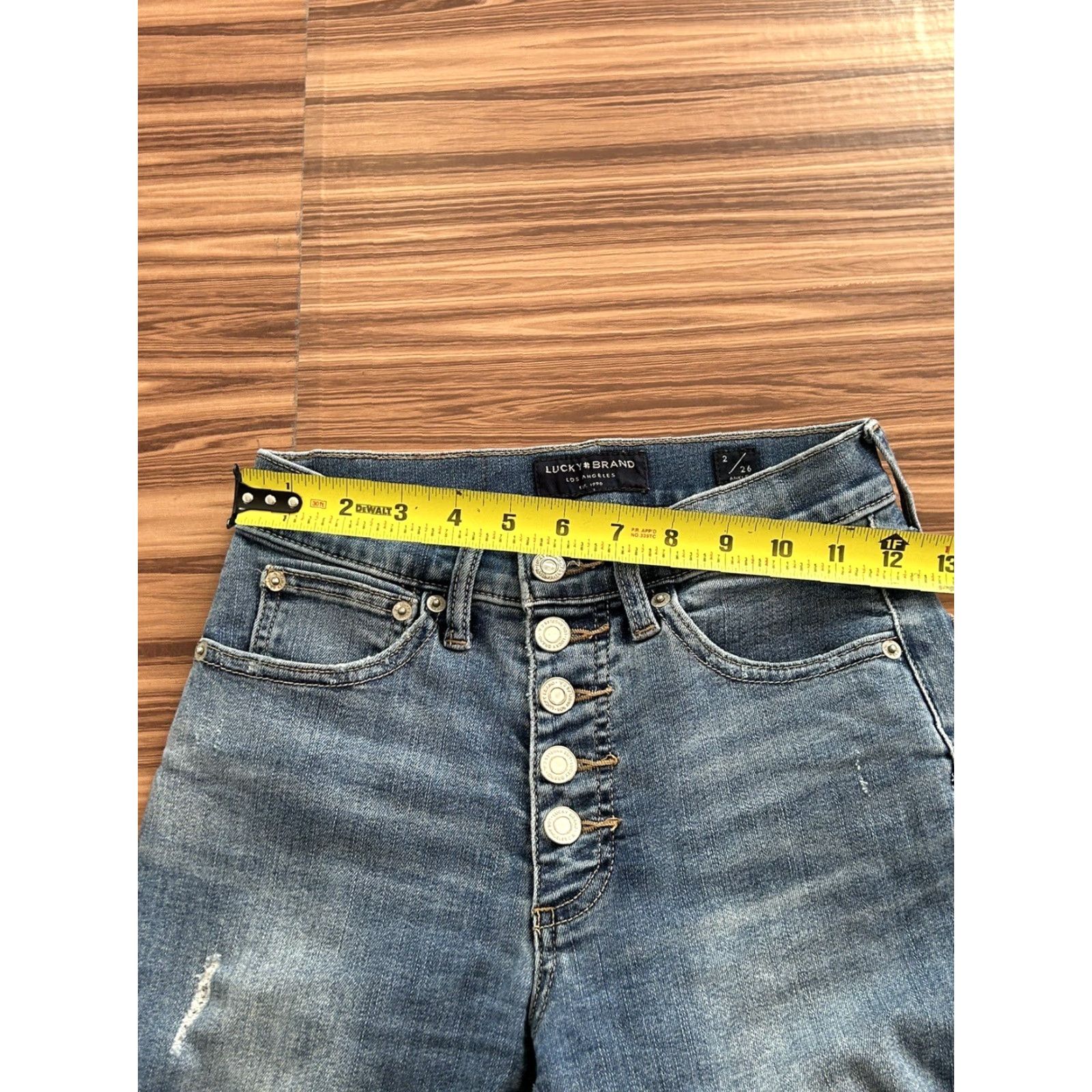 Lucky Brand Lucky Brand Women's Bridgette Jeans High Rise Skinny Size 2/26 Ankle Blue Denim Slim Fitted Womens Size 26" / US 2 / IT 38 - 4 Thumbnail