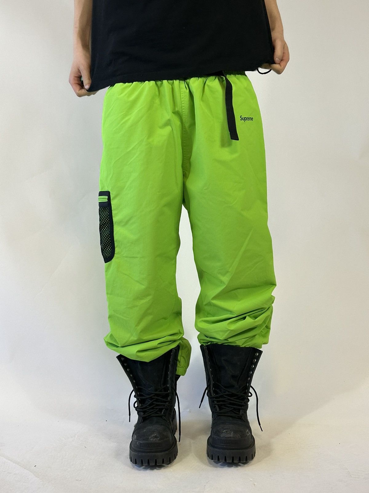 Track Pants Supreme Green Pants Supreme X Nike Lime Green Baggy