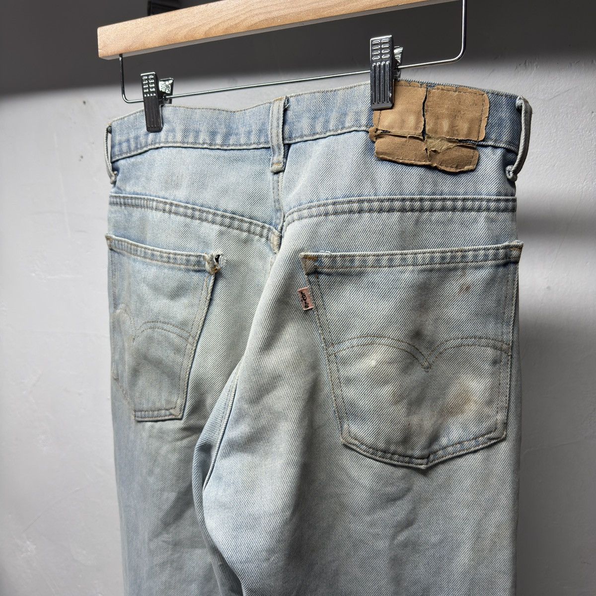 Levi's 80s Levi's 517 Thrashed Faded Flare Jeans ERD Grunge Chrome Size US 31 - 12 Thumbnail