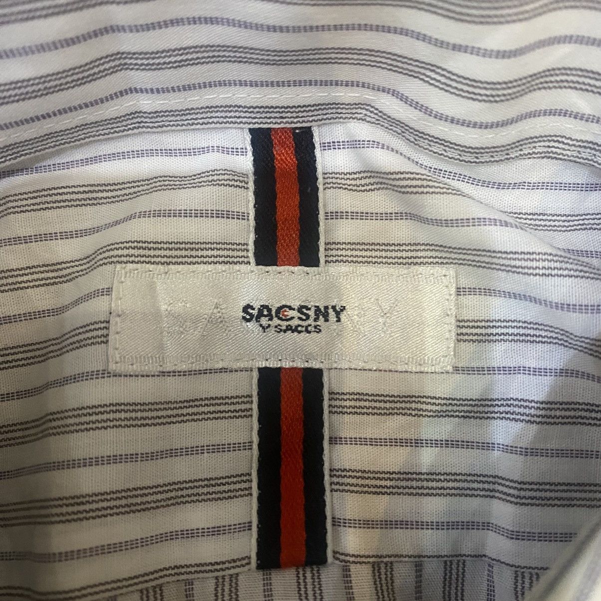 Yohji Yamamoto 90s Sacsny Y'saccs By Yohji Yamamoto Stripe LS Shirt Size US L / EU 52-54 / 3 - 11 Thumbnail