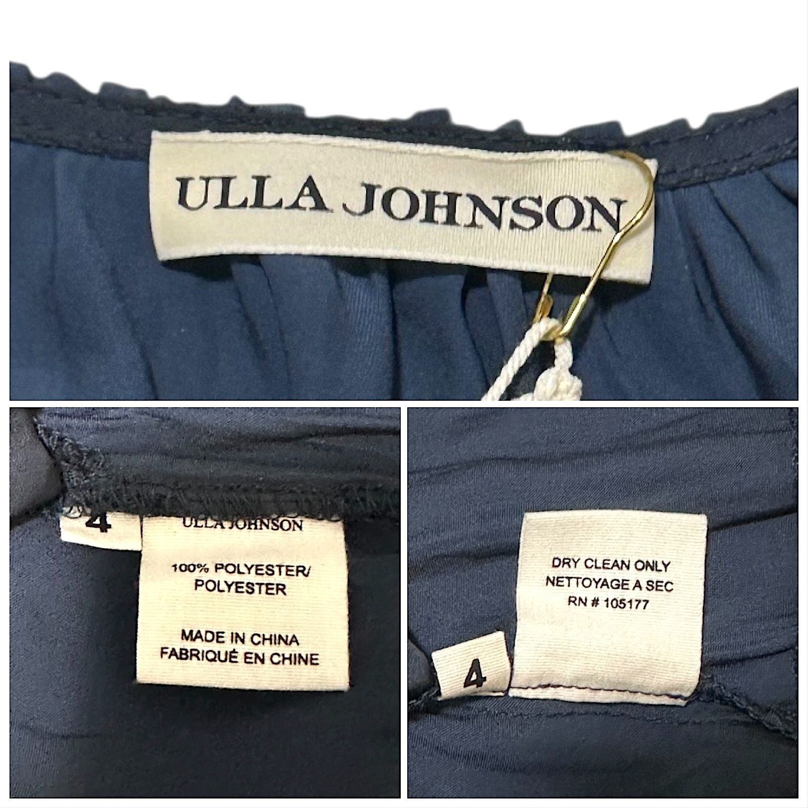 Ulla Johnson Ulla Johnson Gemma Plissé Mini Dress Midnight, Size 84NWT Size S / US 4 / IT 40 - 3 Thumbnail