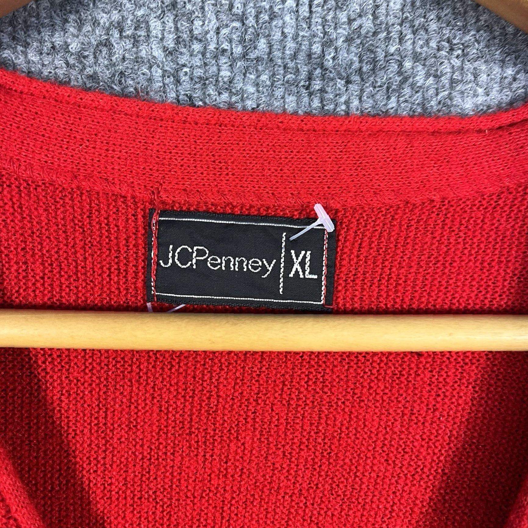 JCPenney VINTAGE JC PENNEY Cardigan Red 70s 80s XL Adult Union ILGWU USA Shirt Size US XL / EU 56 / 4 - 2 Thumbnail