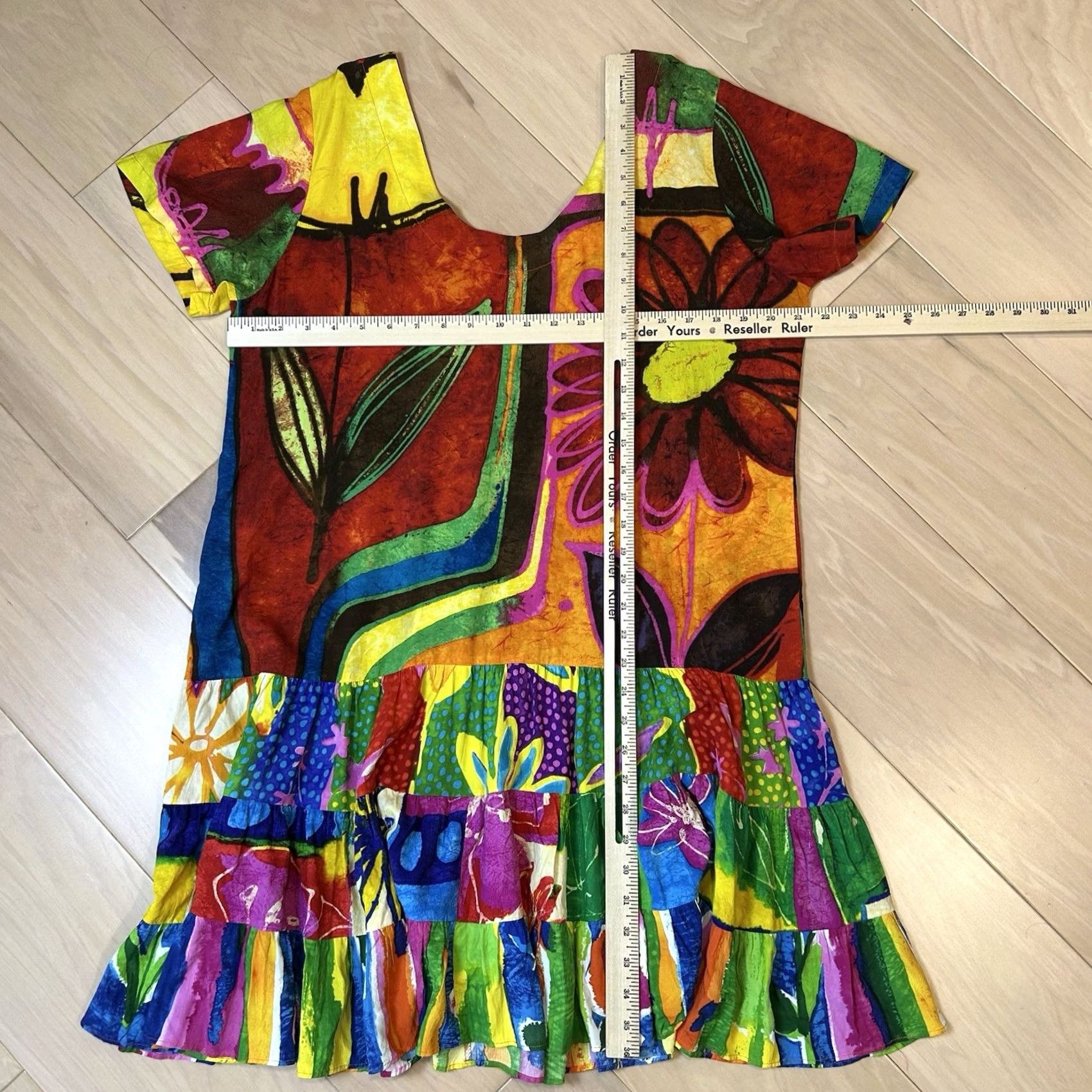 Jams World VINTAGE Jams World Maxi Blossoms Dress Women’s Large Dress Floral Tropical Cap Sleeve Tie Back Size L / US 10 / IT 46 - 5 Thumbnail
