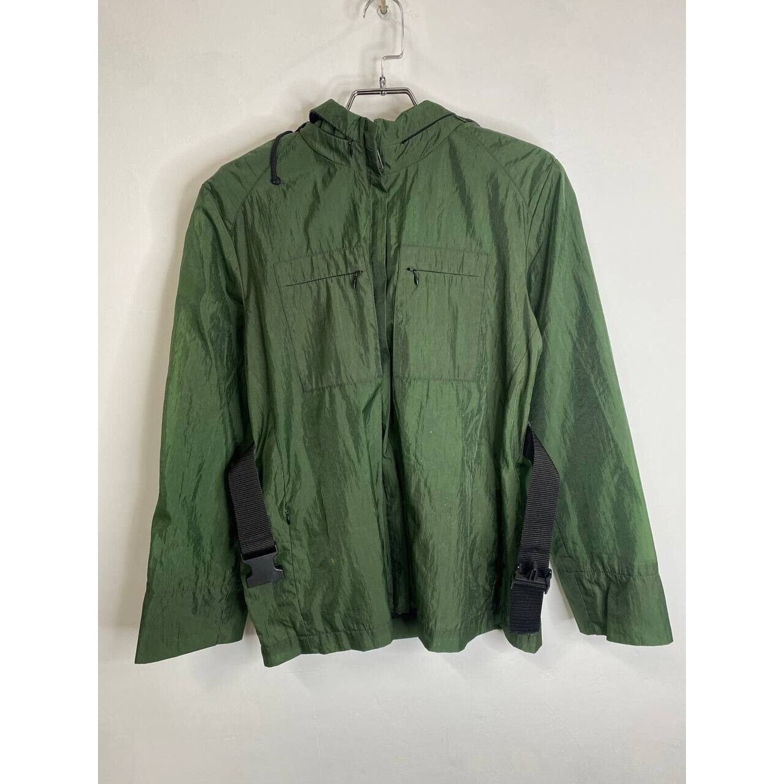 Moncler × Moncler Grenoble × Vintage Vintage Moncler Green Hooded Jacket Lightweight Windbreaker Size S / US 4 / IT 40 - 1 Thumbnail