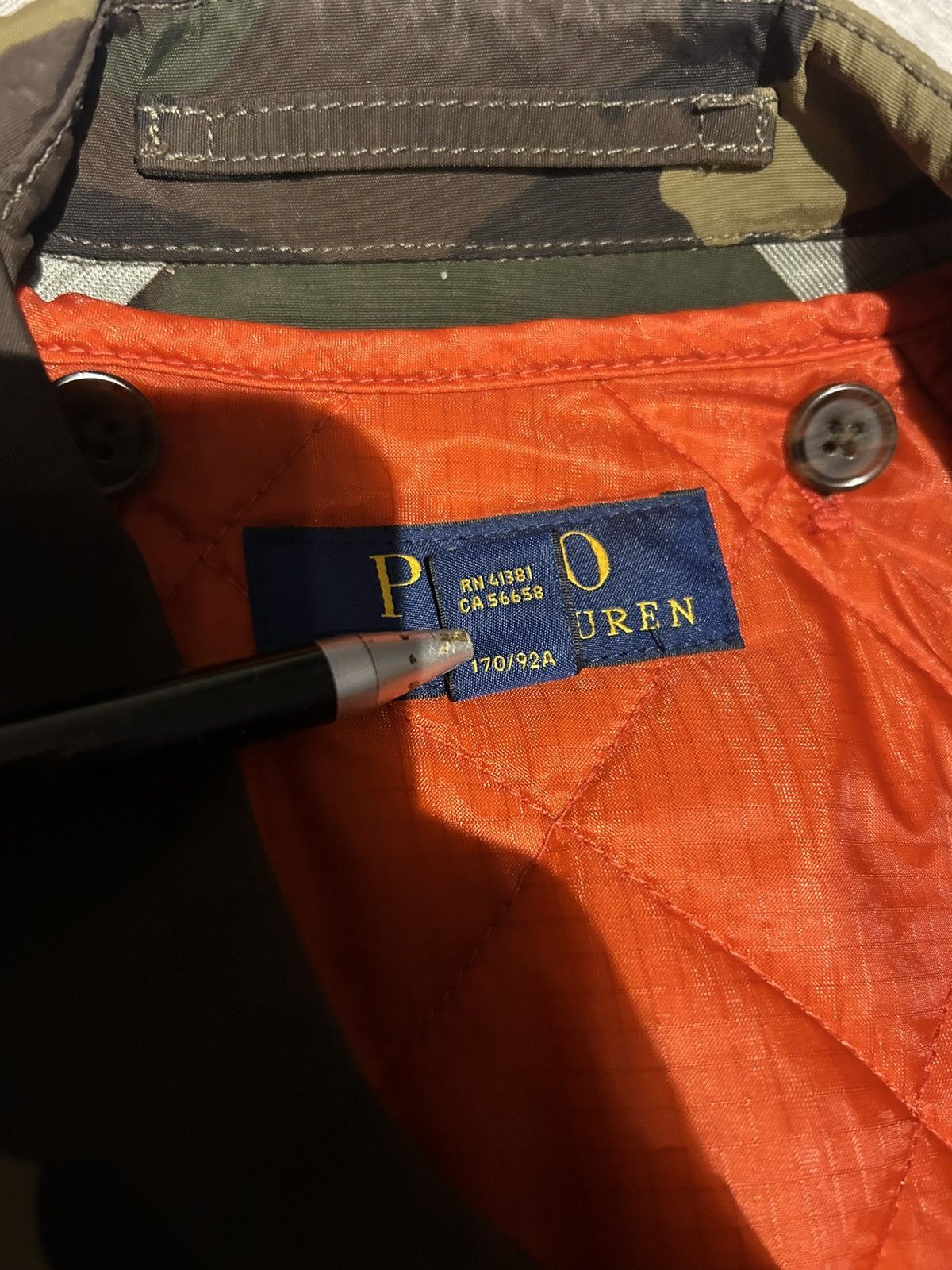 Polo Ralph Lauren Polo Ralph Lauren 2in1 Water Repellant Camo Mac Coat - Small Size US S / EU 44-46 / 1 - 8 Thumbnail