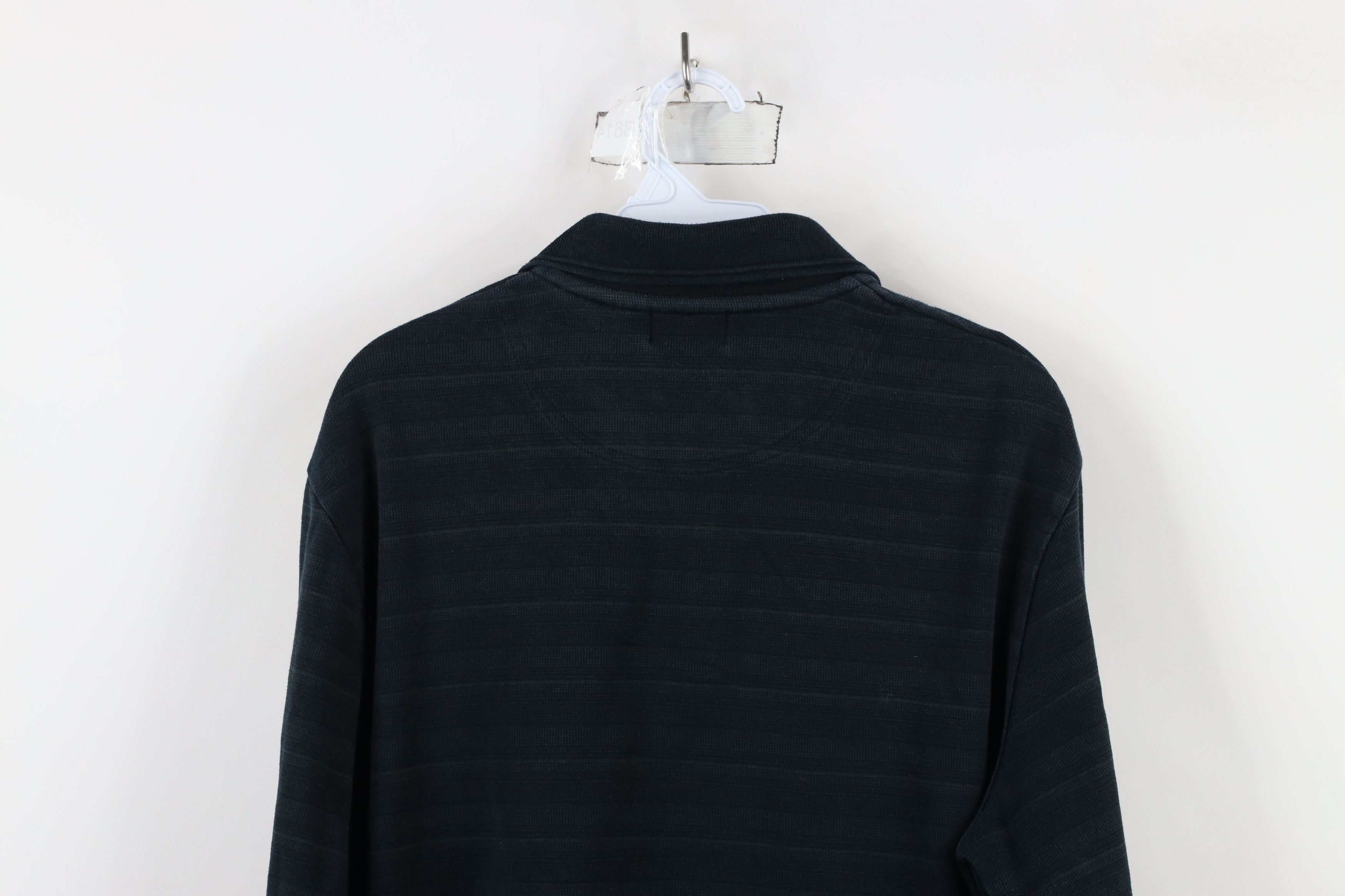 Vintage Vintage 90s Streetwear Striped Thermal Knit Long Sleeve Polo Size US L / EU 52-54 / 3 - 7 Thumbnail