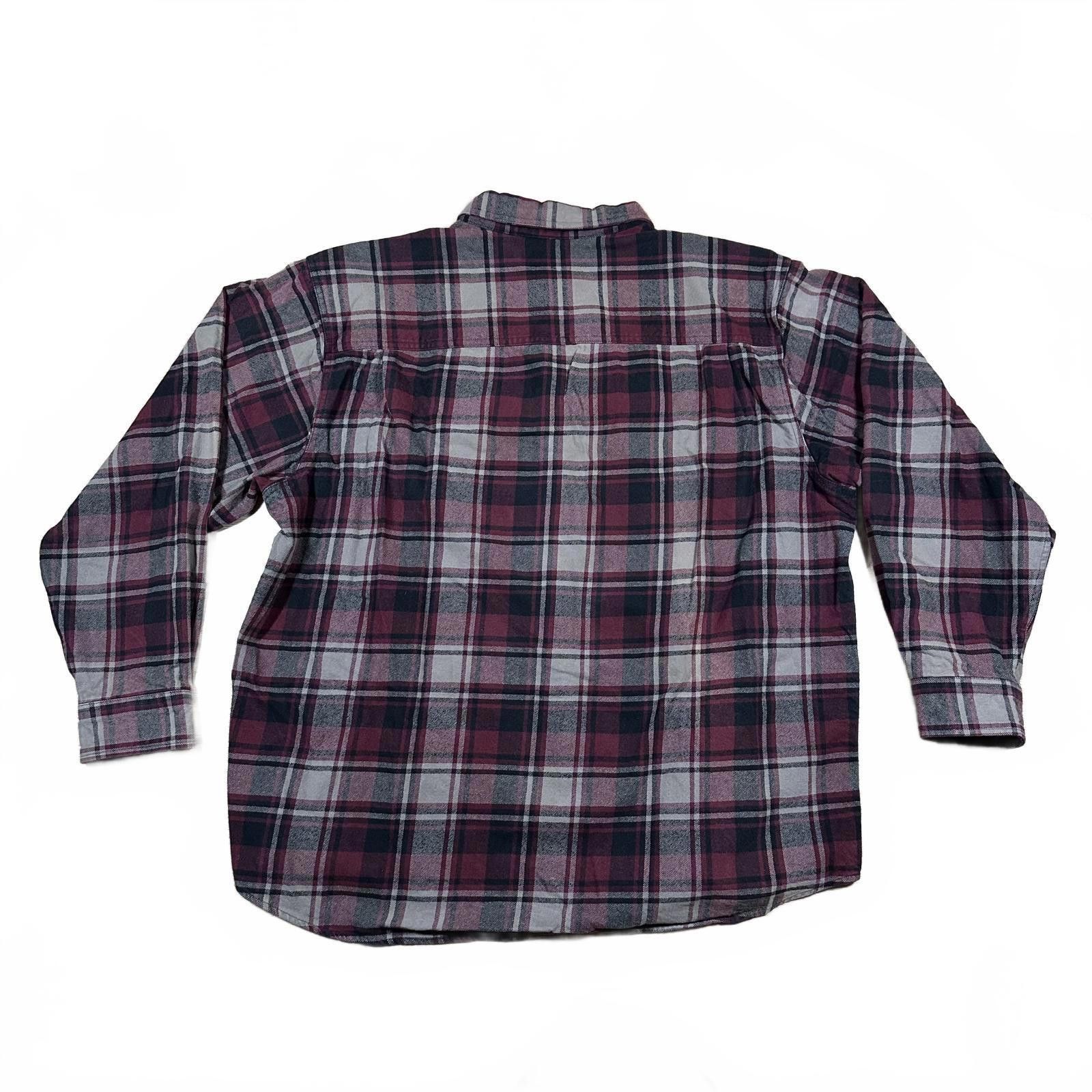 Wolverine Wolverine Mens Casual Shirt XXL Burgundy Plaid Size US XXL / EU 58 / 5 - 2 Thumbnail