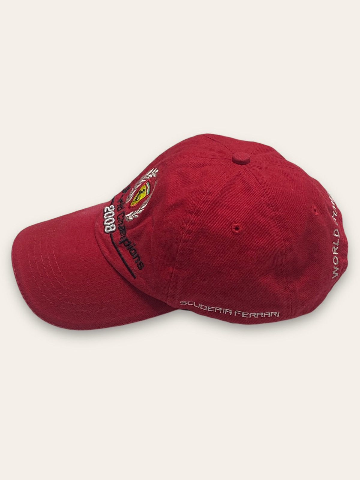 Ferrari 2008 Vintage FERRARI Racing Red Cap Big Logo Y2K Size ONE SIZE - 3 Thumbnail