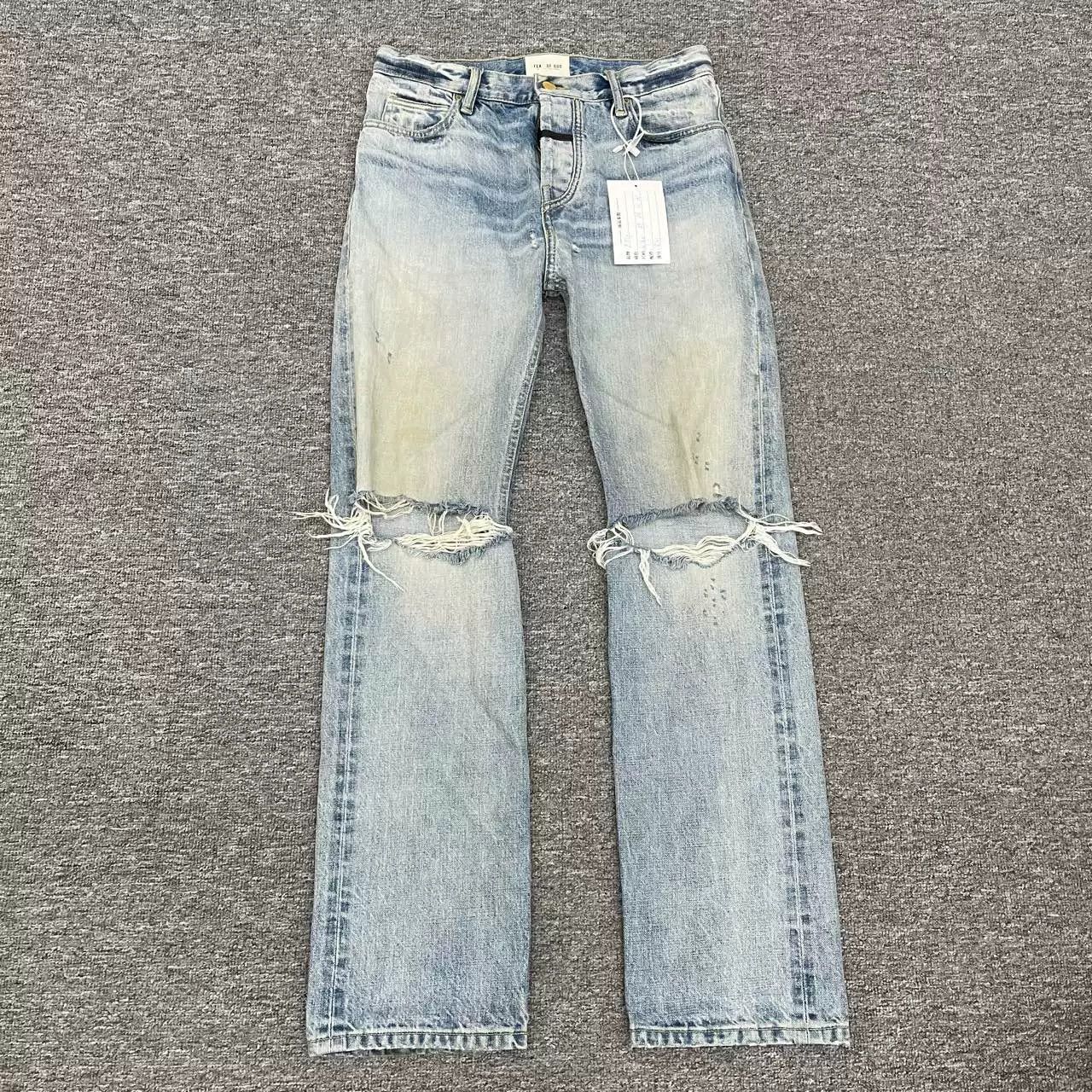 Fear of God Fear Of God Blue Distressed Vintage Jeans Size US 31 - 1 Thumbnail