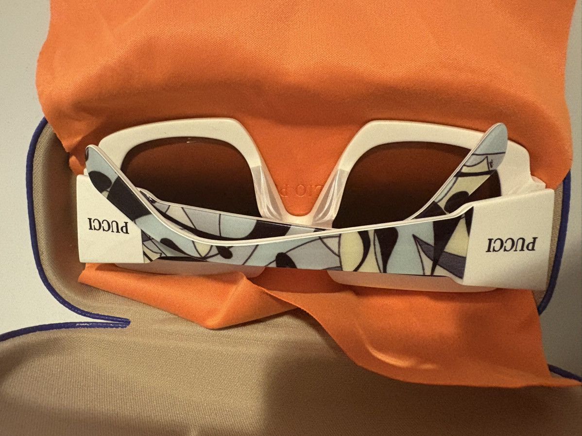 Emilio Pucci Emilio Pucci White and Blue Sunglasses Size ONE SIZE - 11 Thumbnail