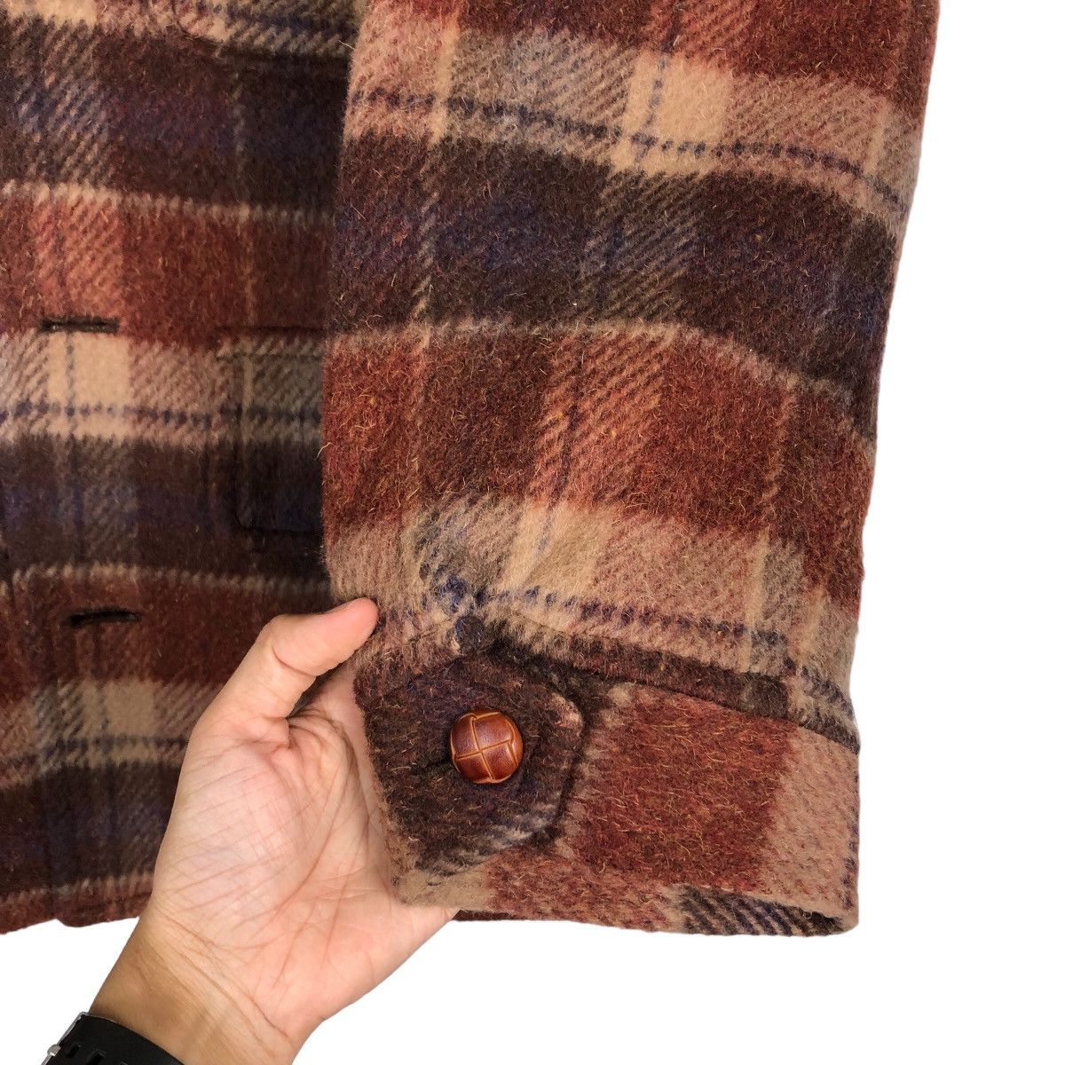 Issey Miyake 🔥Vtg Wool Shirt Jacket GangBuster Tartan Checked Design Size US M / EU 48-50 / 2 - 15 Thumbnail