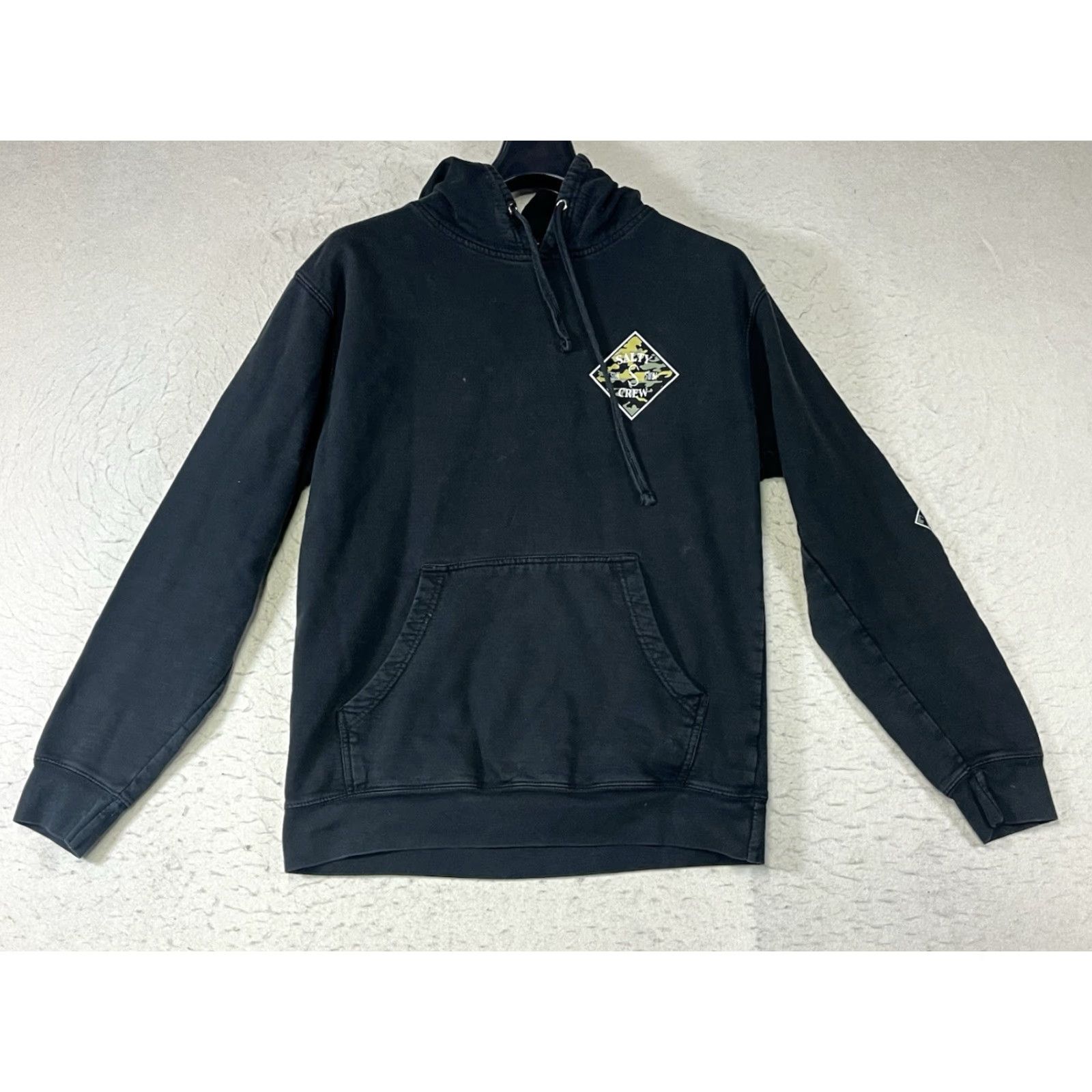 Vintage Salty Crew Sweater Hoodie Pullover Logo Black M Mens Cotton 2-Side Logo 2-Side Logo Hoodie Pullover? Size US M / EU 48-50 / 2 - 2 Thumbnail