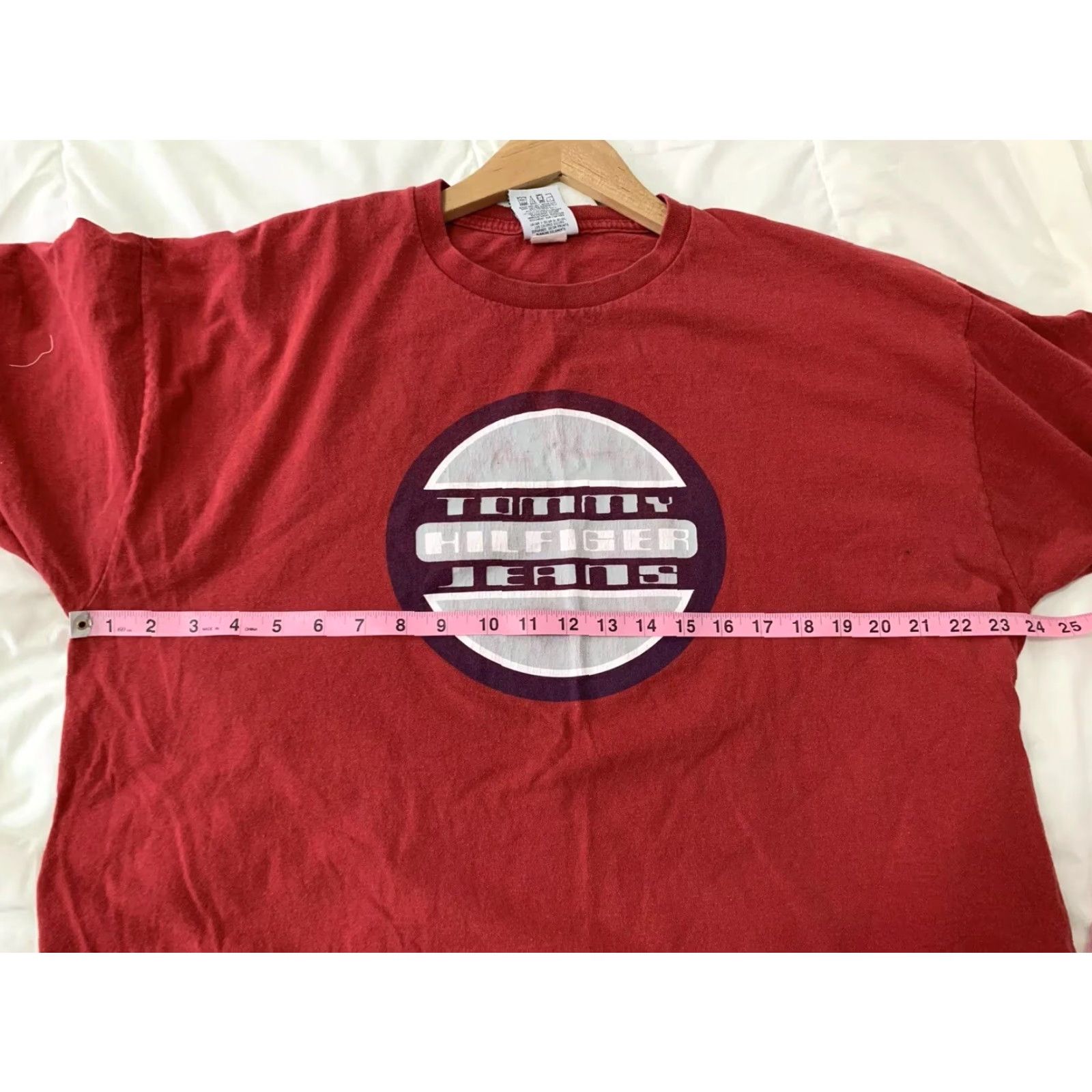 Tommy Hilfiger VTG 90s Tommy Hilfiger Jeans Spell Out Short Sleeve T Shirt Red Men's XL Shirt Graphic Tee Mens 90s Theme Size US XL / EU 56 / 4 - 5 Thumbnail