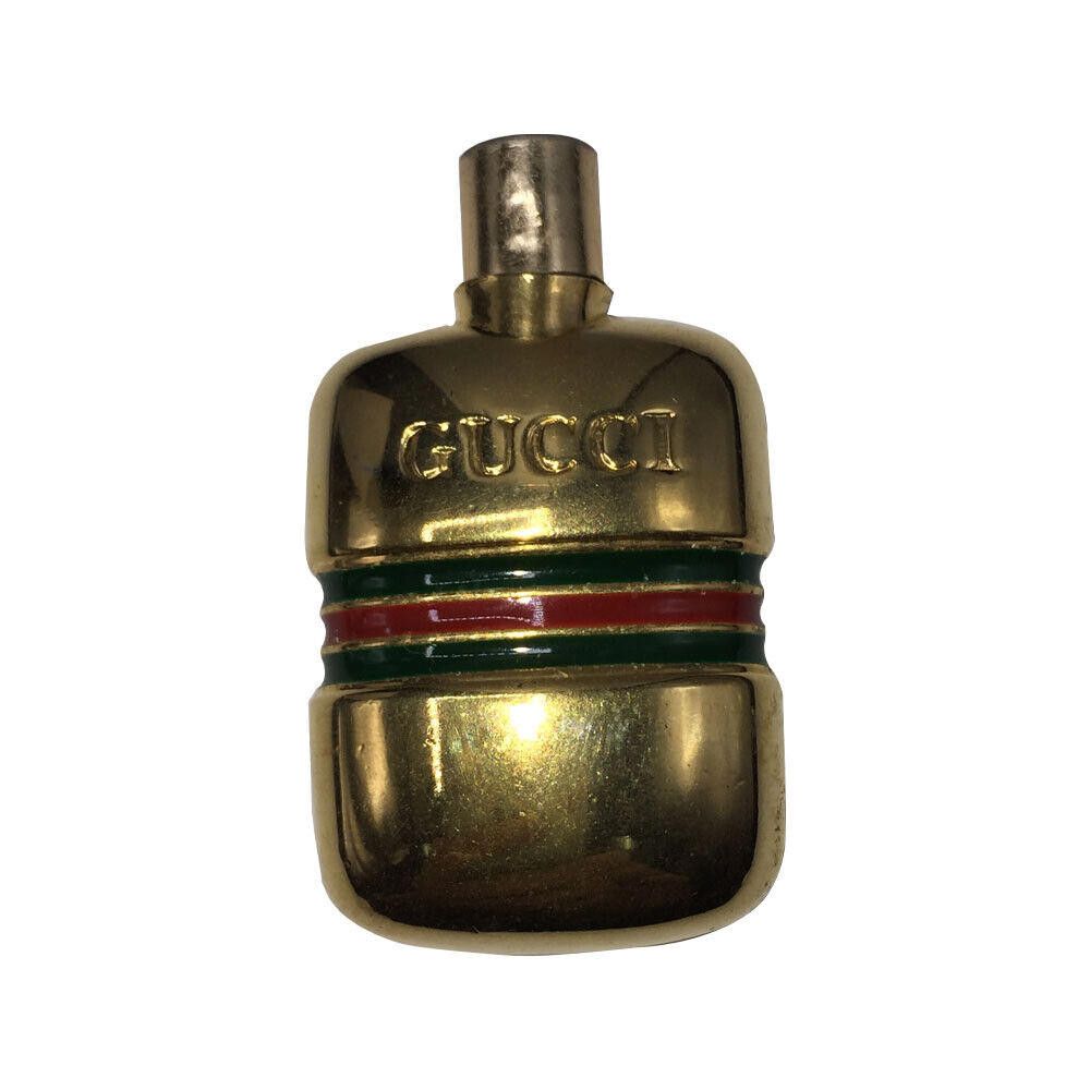 Designer Gucci Gold Plated Perfume Vial With Green and Red Enamel Size ONE SIZE - 1 Thumbnail