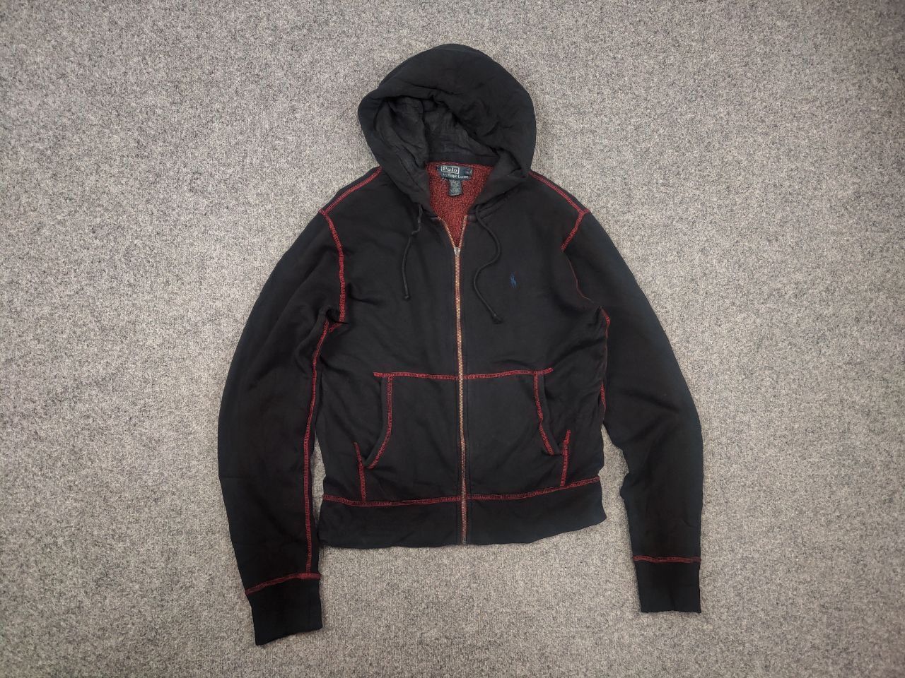 Polo Ralph Lauren Rare Vintage 90's Polo Ralph Lauren Faded Zip Hoodie Y2K Size US S / EU 44-46 / 1 - 10 Thumbnail