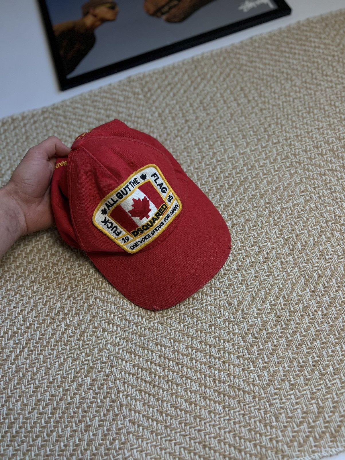Red dsquared hat deals