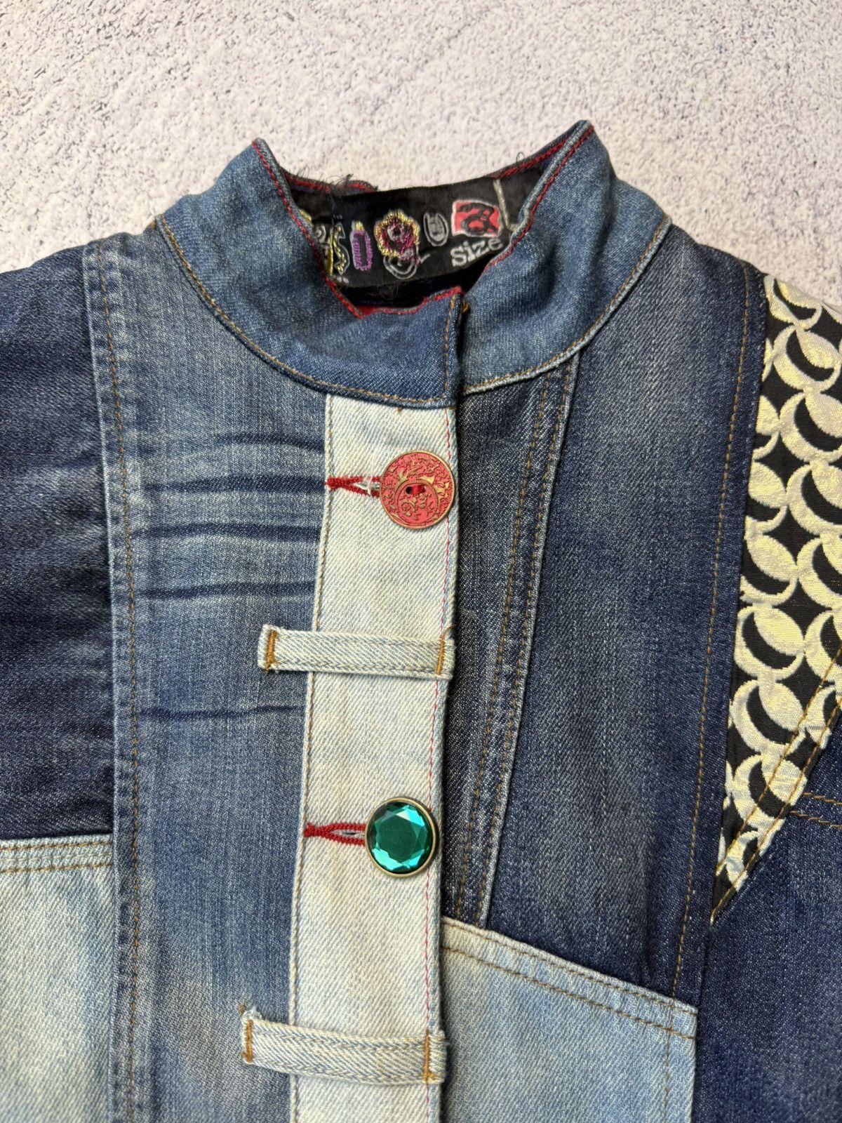 Desigual Vintage Designer Patch work Denim Jackets Y2K Japanese Size M / US 6-8 / IT 42-44 - 10 Thumbnail