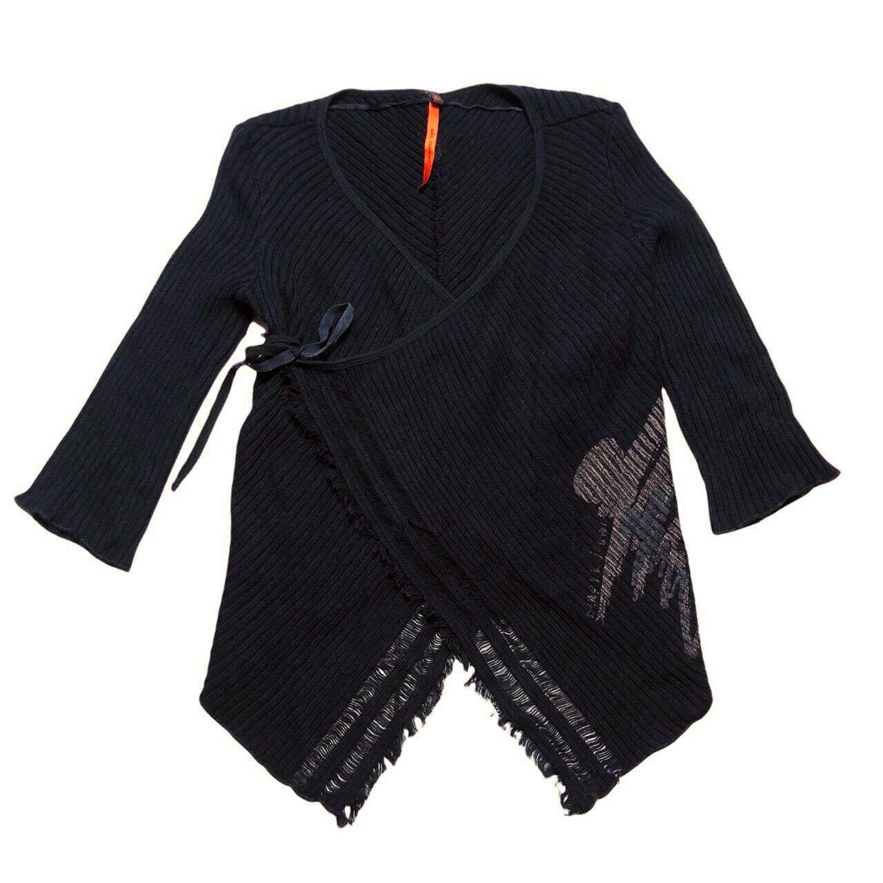 Cop Copine The Cop Copine Ribbed Asymmetrical Wrap Around Sweater Size ONE SIZE - 1 Thumbnail
