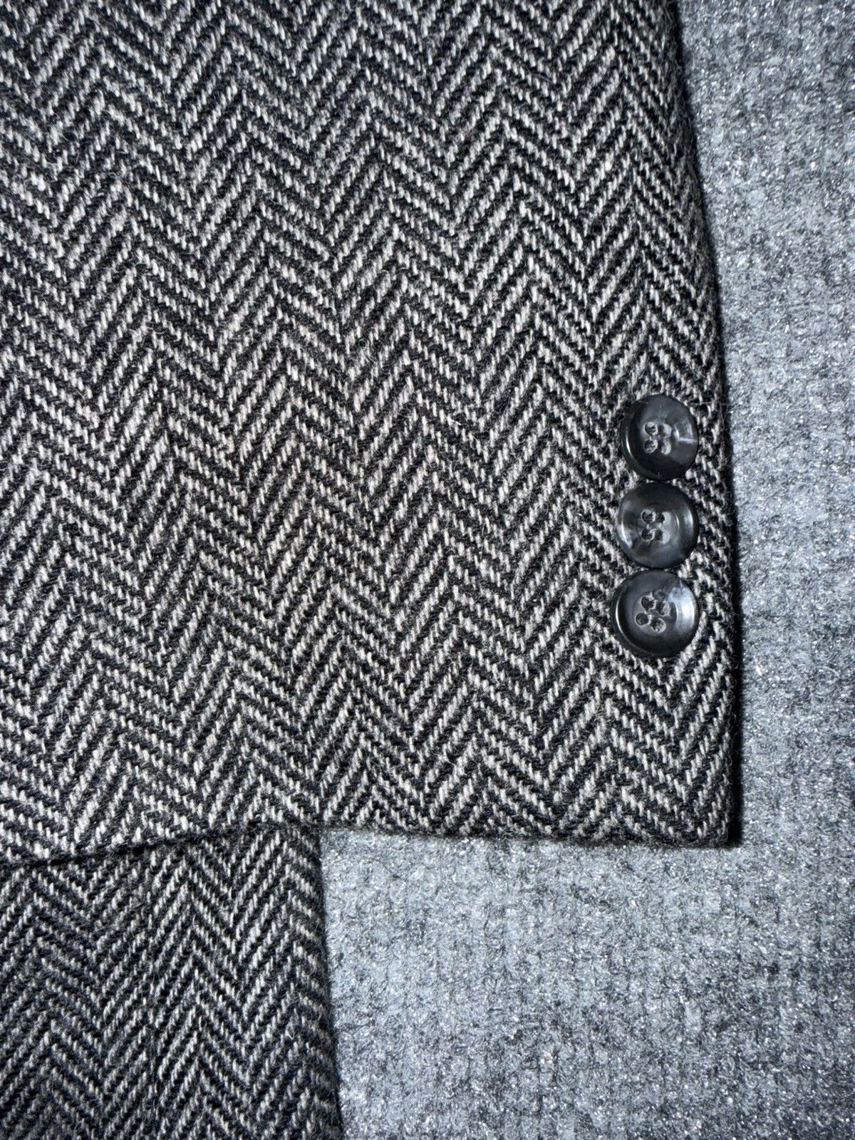 Vintage Vintage Herringbone Wool Blazer (USA Made) – 40S Size 40S - 5 Thumbnail