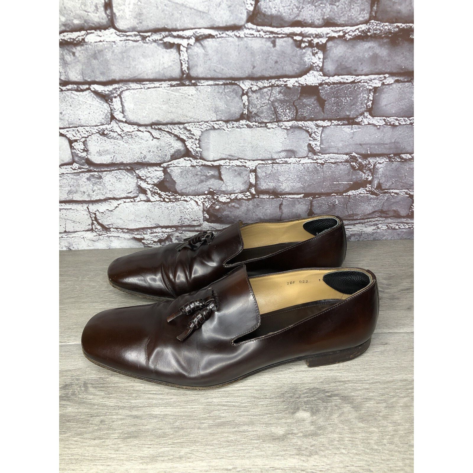 Prada Prada Milano Brown Leather Designer Tassel Loafers Dress Sho Size US 11 / EU 44 - 21 Thumbnail