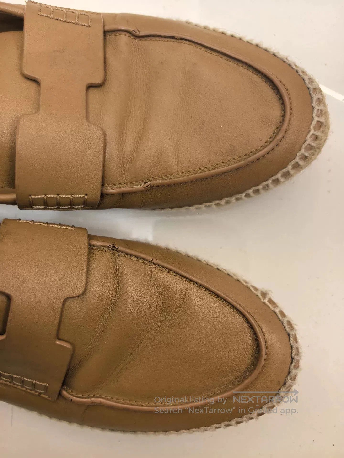 Hermes Hermes Men's Leather Slip-On Woven Casual Shoes. Size US 9 / EU 42 - 2 Thumbnail