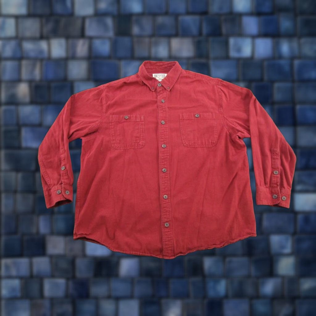 Duluth Trading Company Duluth Trading Co Men's Flannel Button-Down Shirt Red XL Cotton Pockets Heavy Plaid Casual Workwear Button-Up Size US XL / EU 56 / 4 - 1 Thumbnail