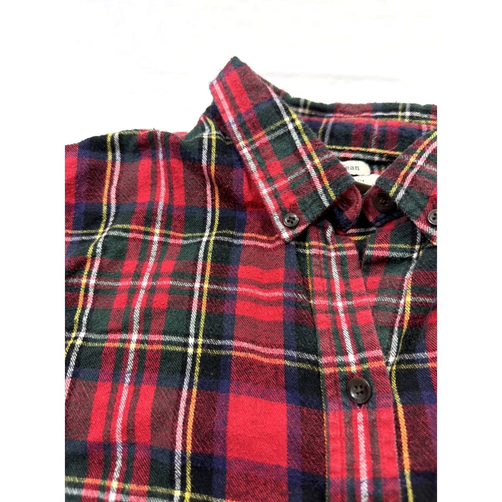 Vintage LL BEAN Scotch Plaid Flannel Shirt Relaxed Fit Women's 1X Holiday Christmas Red Plaid Button-Up Pockets Casual Shirt Size XL / US 12-14 / IT 48-50 - 5 Thumbnail