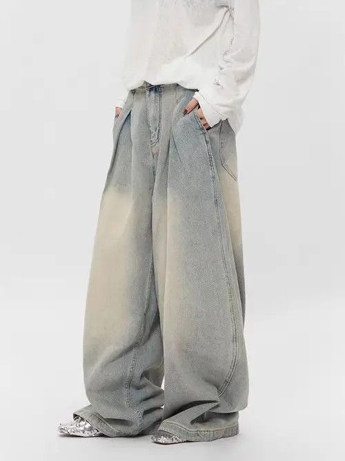 Jean Vintage Washed Lumberjack Street Hip Hop Y2K Jeans Size US 32 / EU 48 - 3 Thumbnail