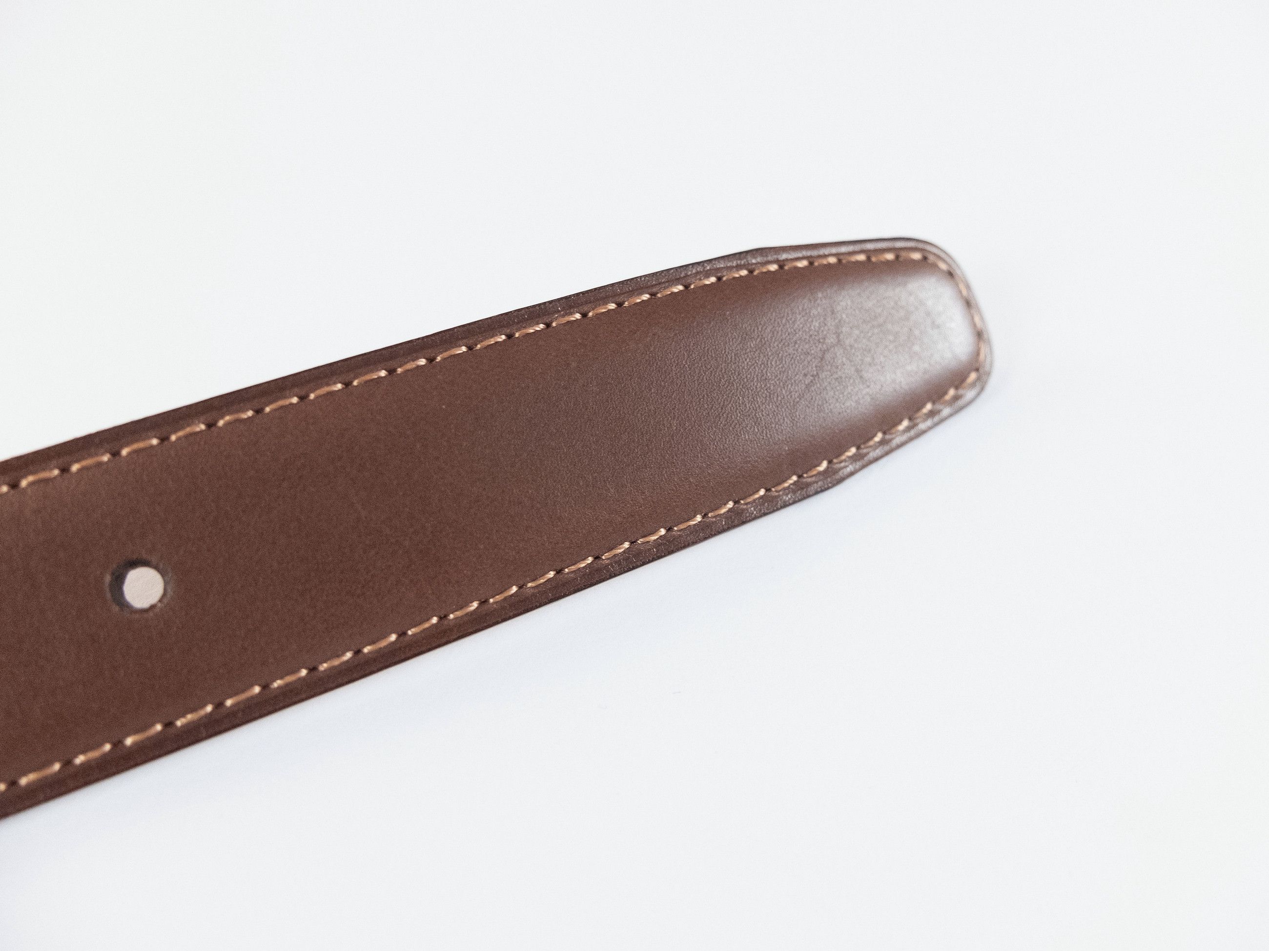 Berluti BERLUTI brown contrast stitch classic leather belt 80 Size 32 - 11 Thumbnail