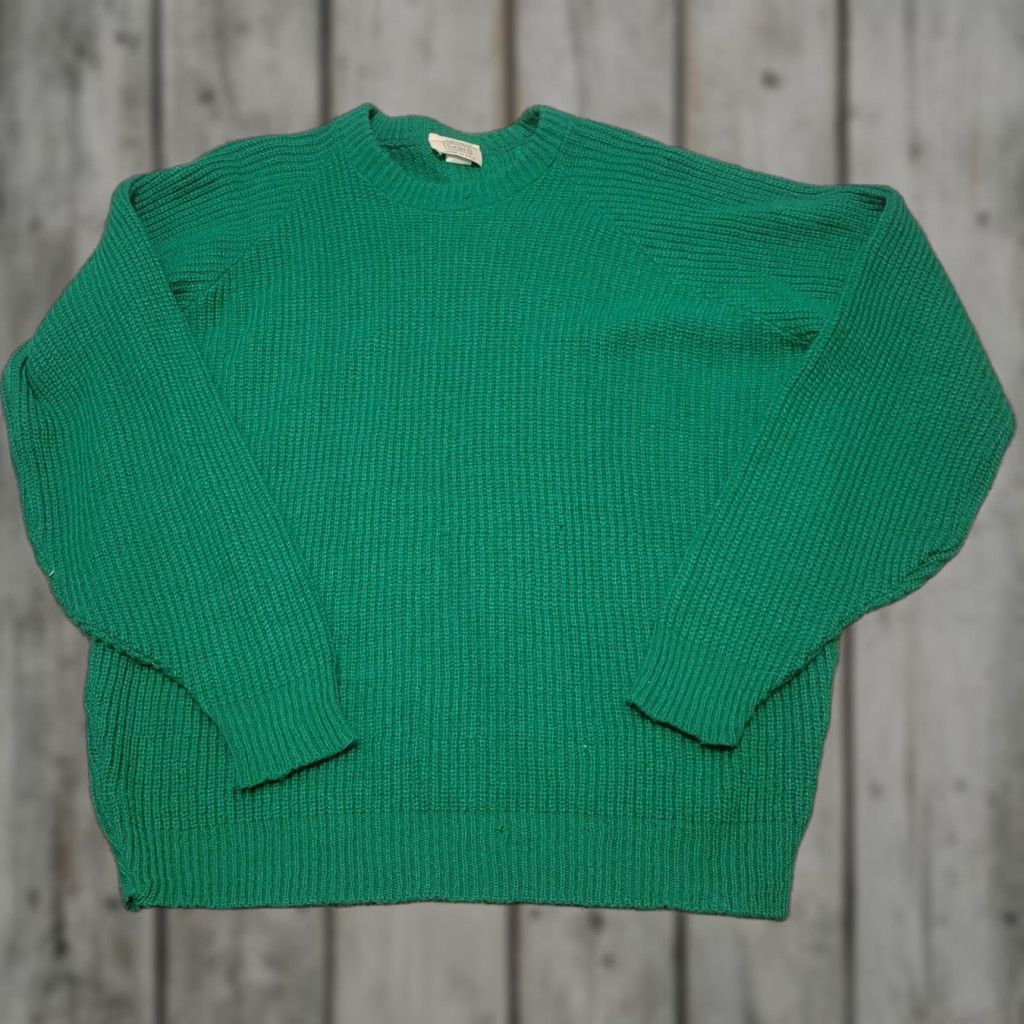 Sears VINTAGE Sears Acrylic Sweater Green Large 70s L Sweater Blank Mens Women? Size US L / EU 52-54 / 3 - 1 Thumbnail