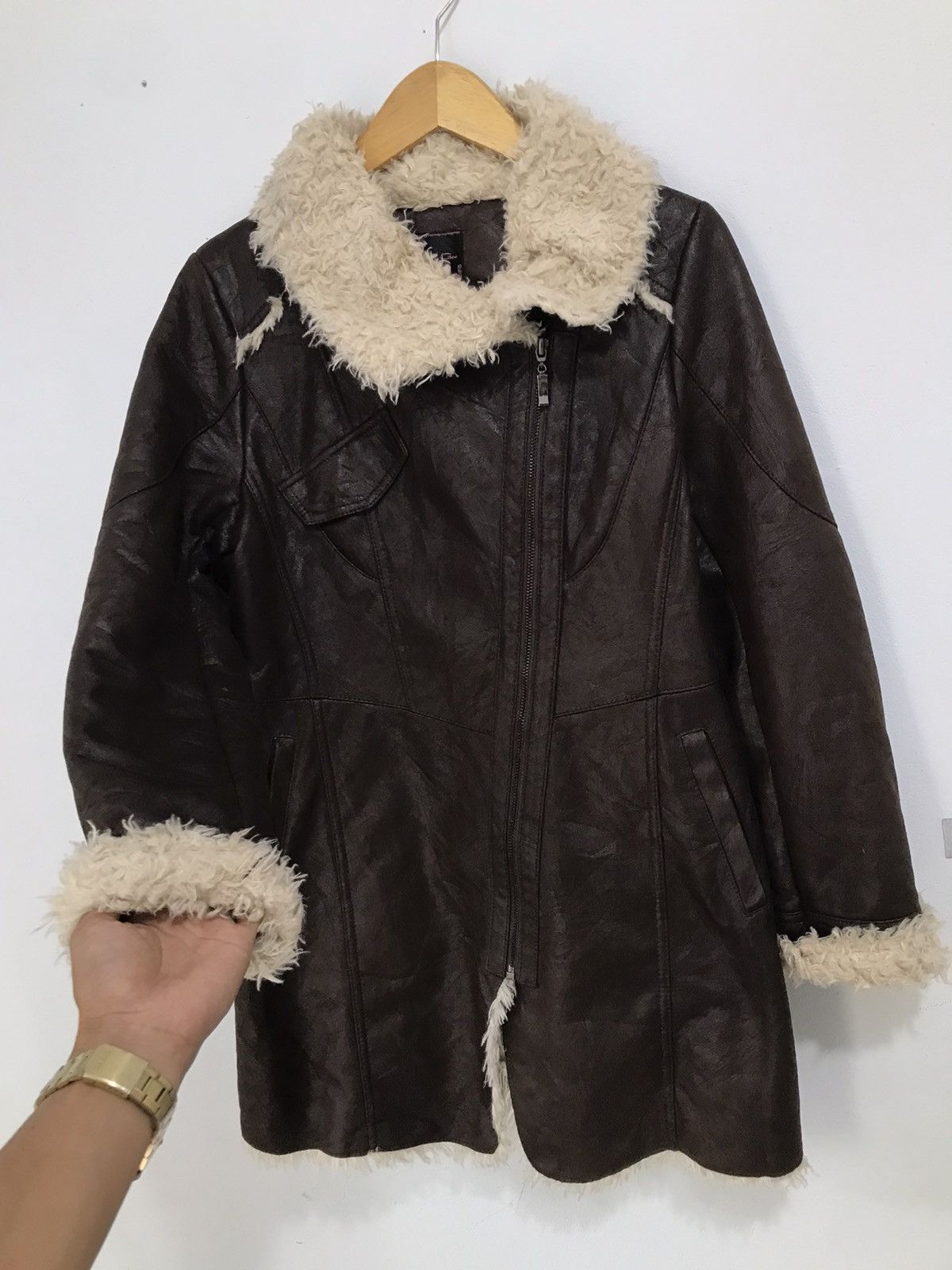 BUFFALO BOBS Japanese Faux Fur Jacket leather incarnation style Size US M / EU 48-50 / 2 - 2 Thumbnail