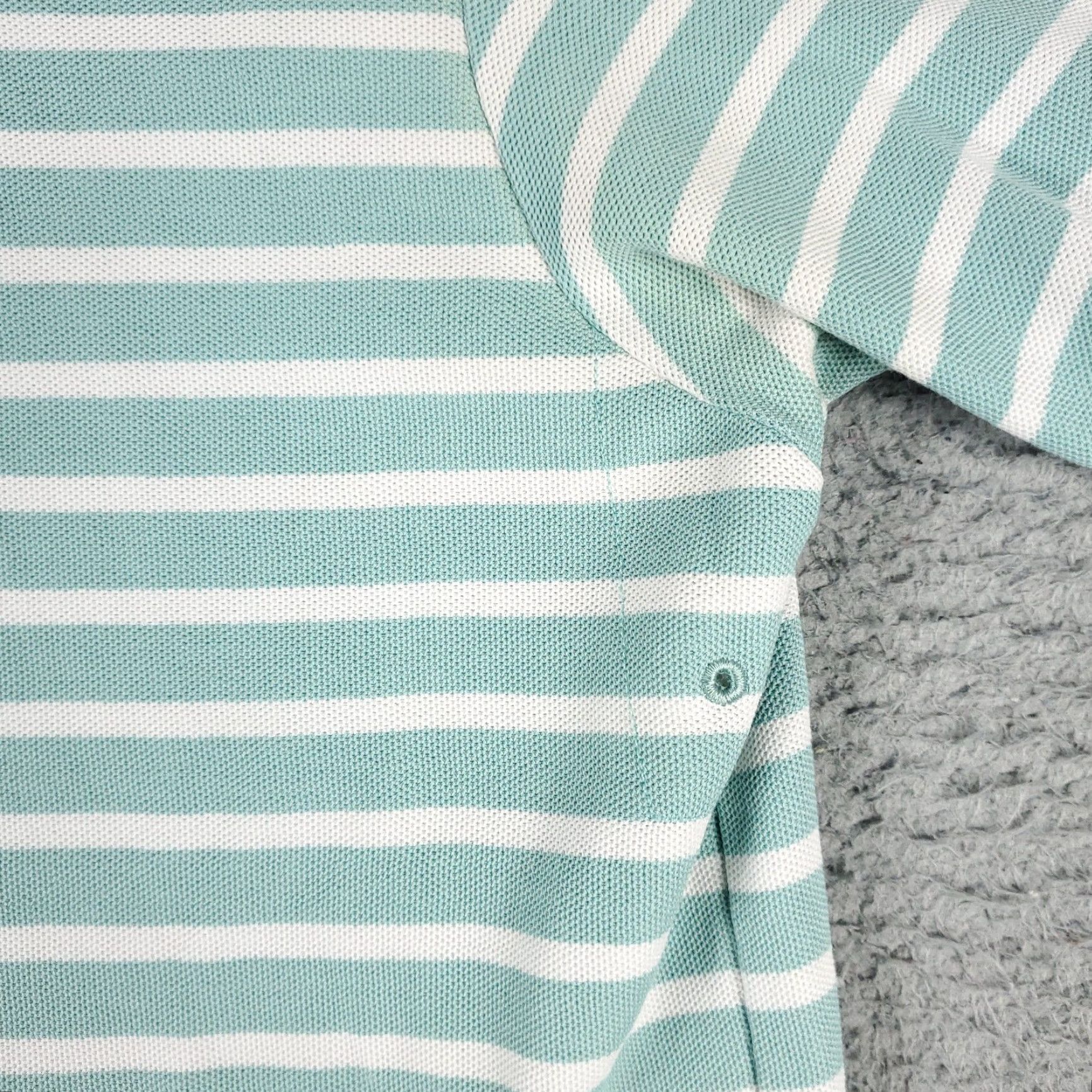 Nautica Nautica Polo Shirt Mens XL Blue White Striped Short Sleeve Casual Button-Front Classic Polo Mens XL Blue Stripe Size US XL / EU 56 / 4 - 4 Thumbnail