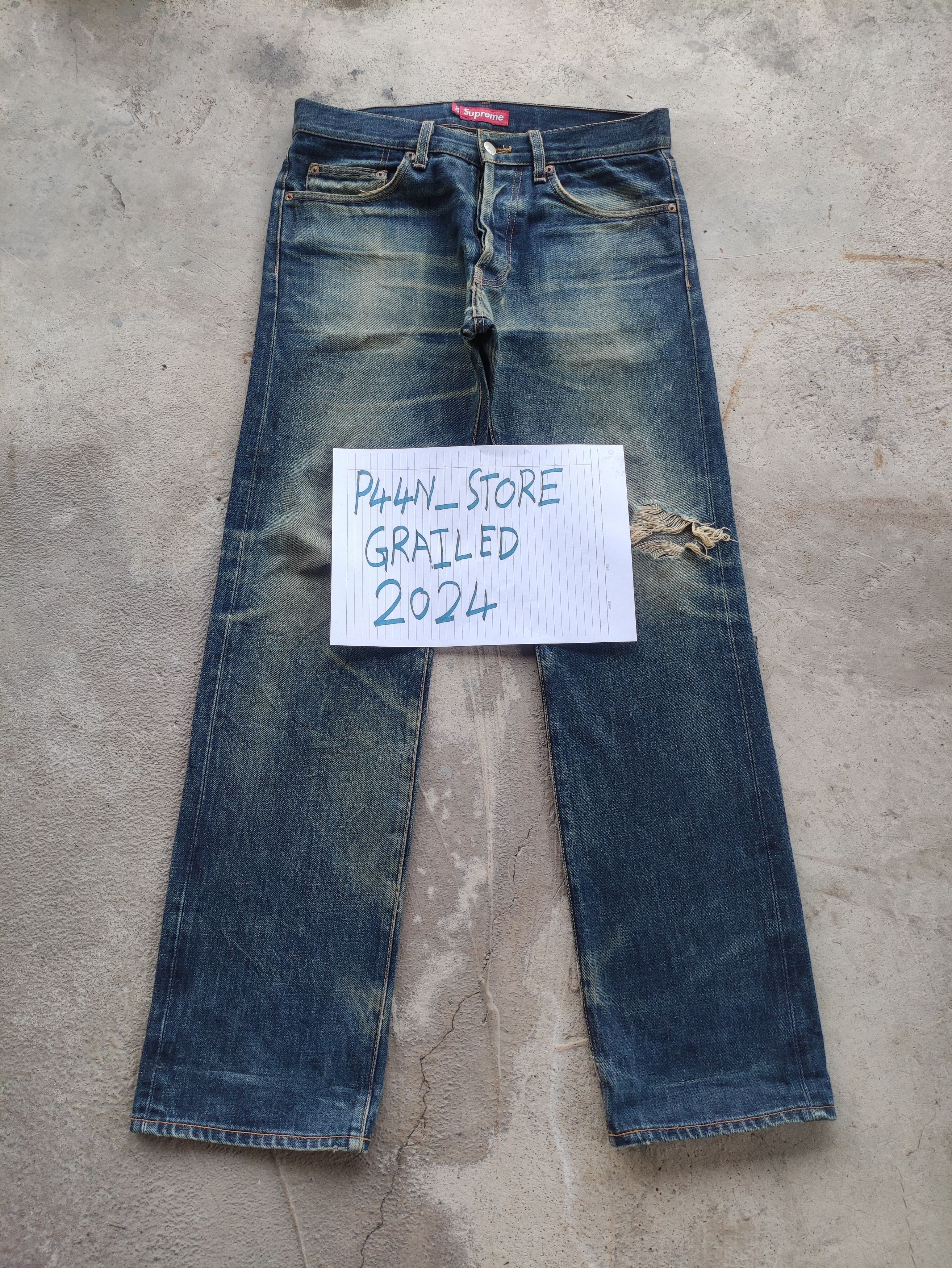 Supreme Vintage Supreme Button Selvedge Distressed Rusty Denim Size US 34 / EU 50 - 1 Thumbnail