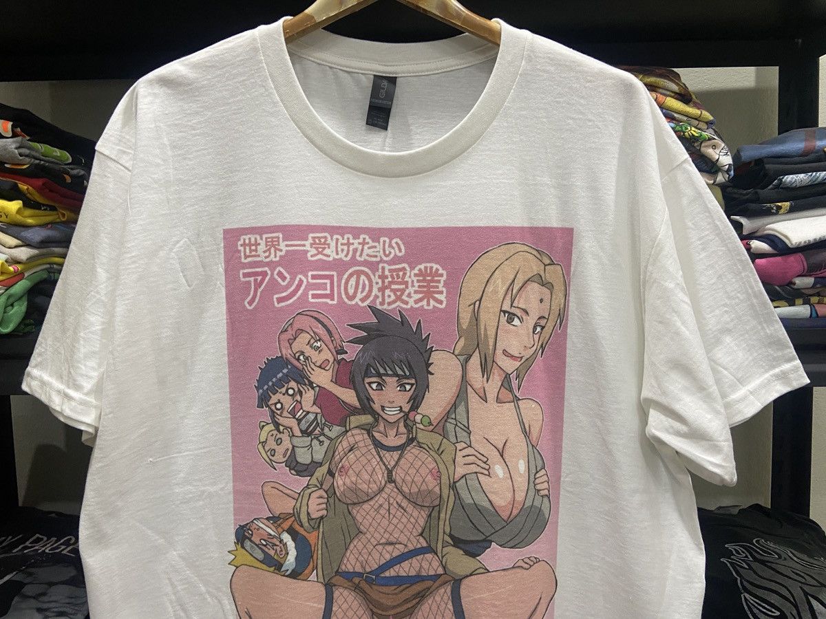 Anime × Gildan Y2K 00s NARUTO Nude Anime cartoon Japan funny T-Shirt Size US XXL / EU 58 / 5 - 3 Thumbnail