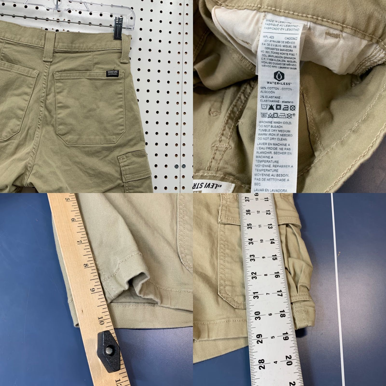 Levi's Levi's Cargo Khaki Shorts Mens 30x10 Relaxed Fit Military Outdoor Casual Summer Beige Size US 30 / EU 46 - 8 Thumbnail