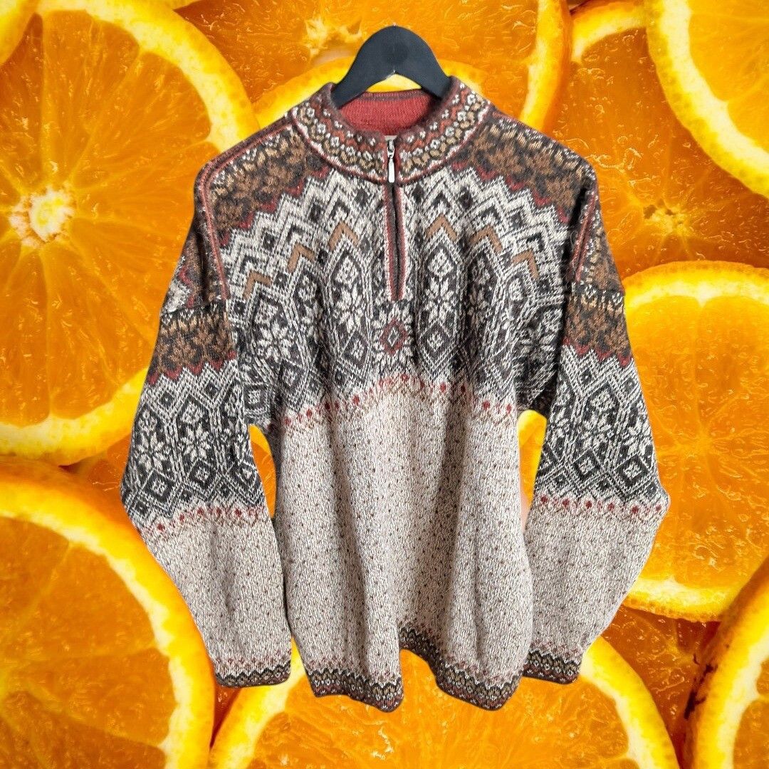 Other Intiwara Alpaca Sweater Fair Isle 1/4 Zip Pullover Knitwear Size US XL / EU 56 / 4 - 2 Thumbnail