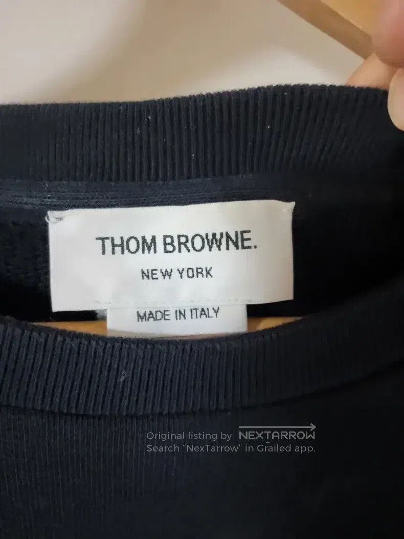 Thom Browne Thom Browne Navy blue three-stripe sweatshirt Size US M / EU 48-50 / 2 - 3 Thumbnail