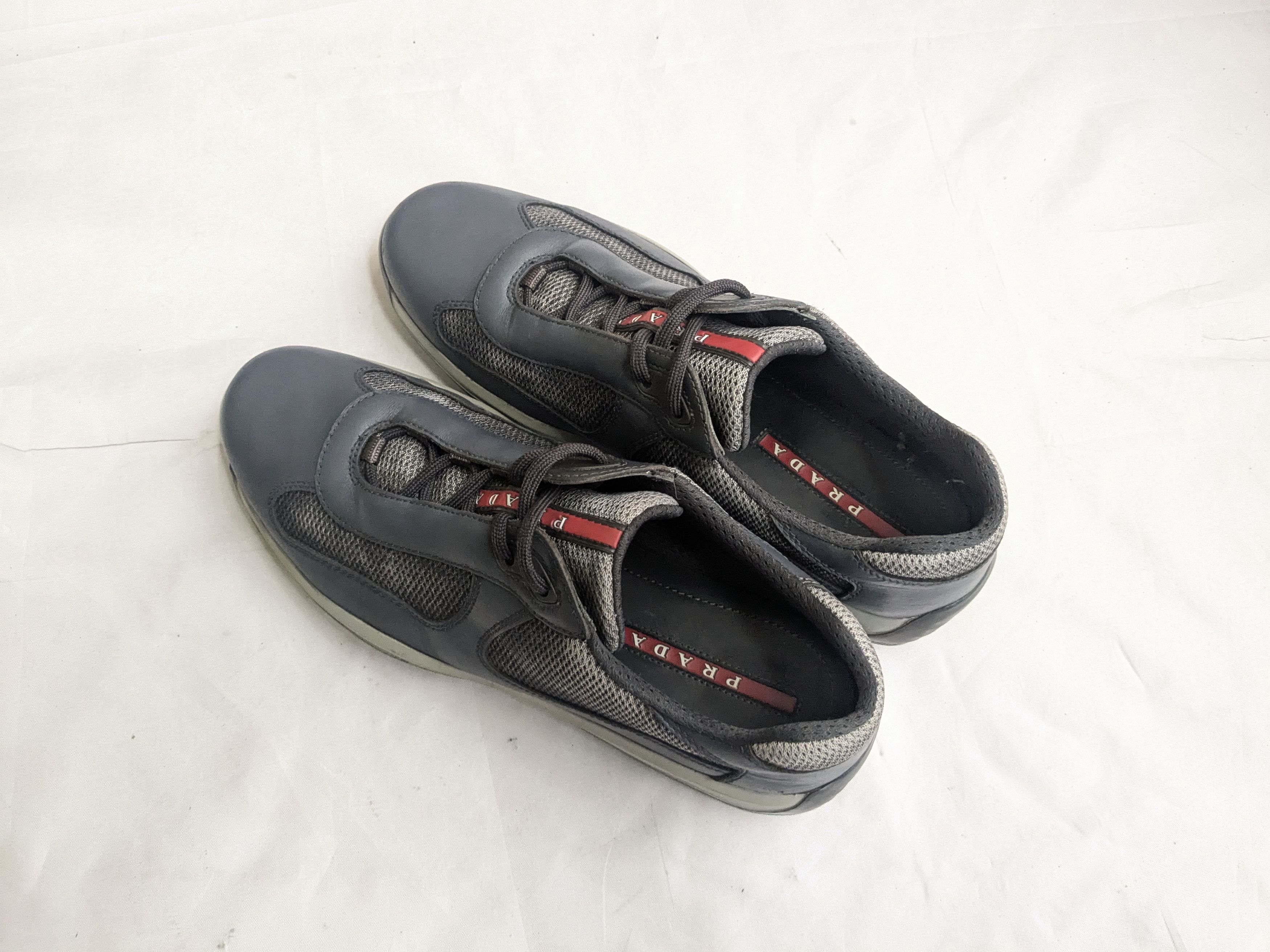 Prada Prada America's Cup Sneakers Gray Leather 9 Low Size US 9 / EU 42 - 15 Thumbnail